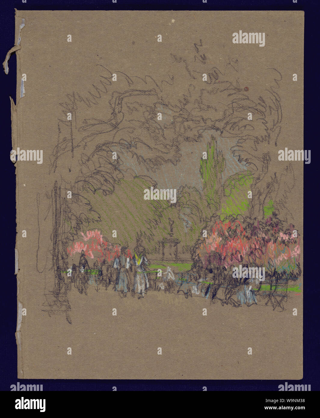 Bänke im Kensington Park Stockfoto