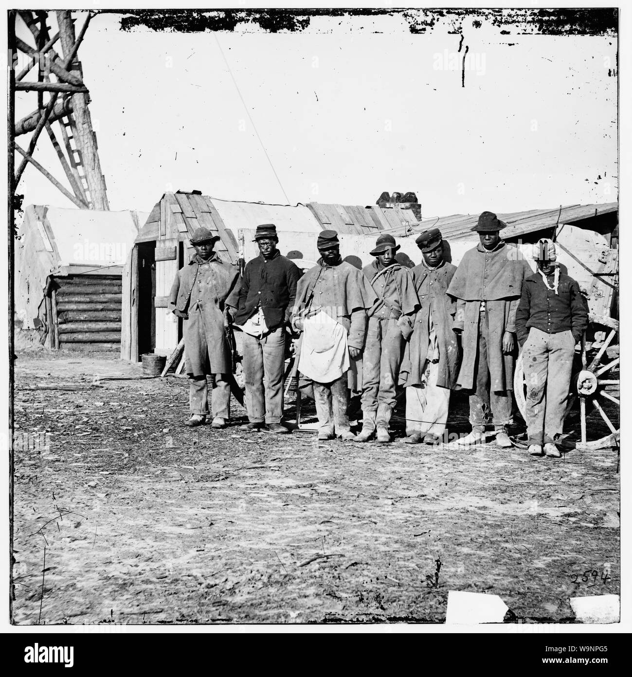 Bermuda 100, Virginia Afro-Teamsters in der Nähe des Signal tower Abstract: Ausgewählte Bürgerkrieg Fotografien, 1861-1865 Stockfoto