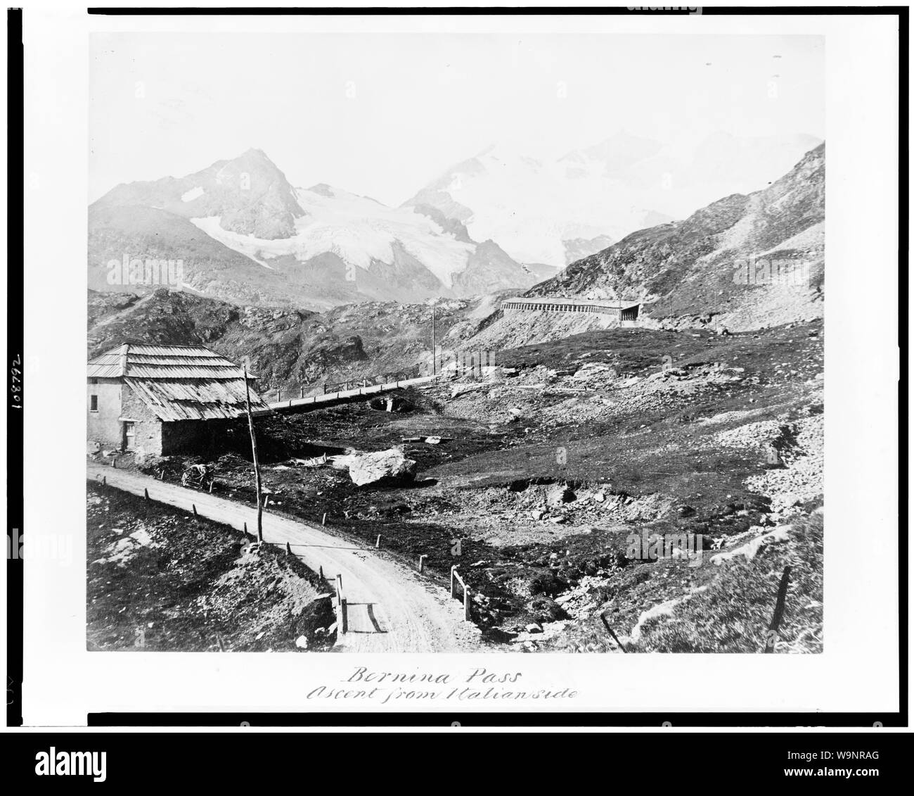 Bernina Pass - Aufstieg von italienischer Seite Stockfoto