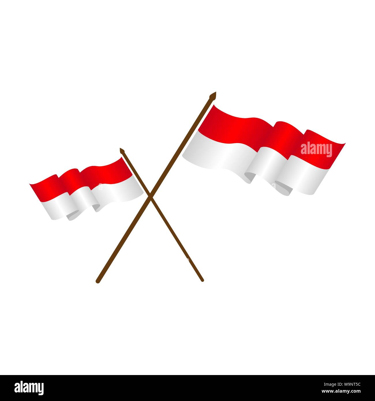 Indonesien Flagge Vector Illustration Design Template Stock Vektor