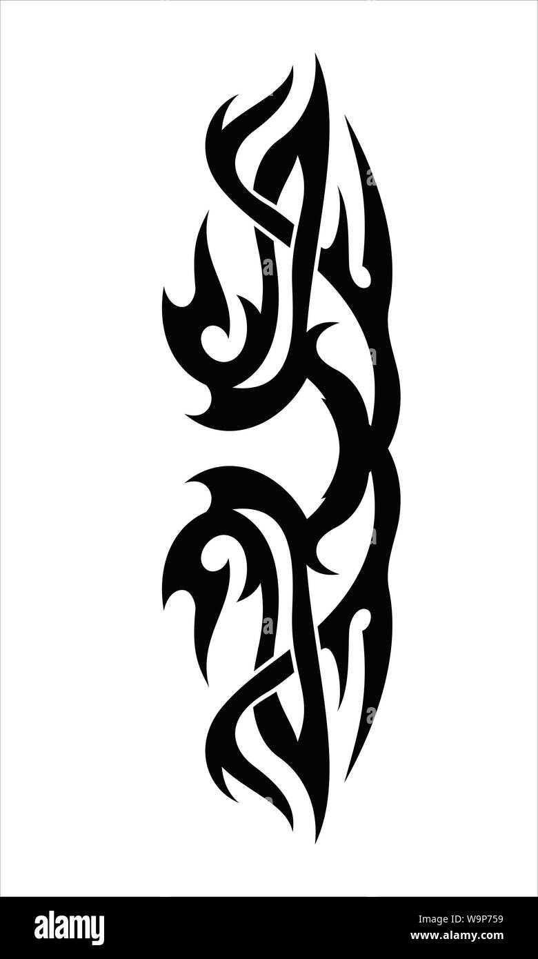 Vektoren für Tribal Tattoo Designs, Gravur und andere Zwecke. Stock Vektor