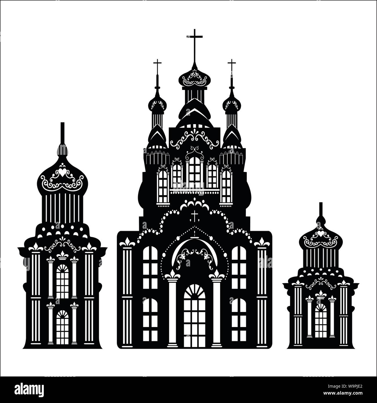 Vector Illustration einer Kirche Gebäude Stock Vektor