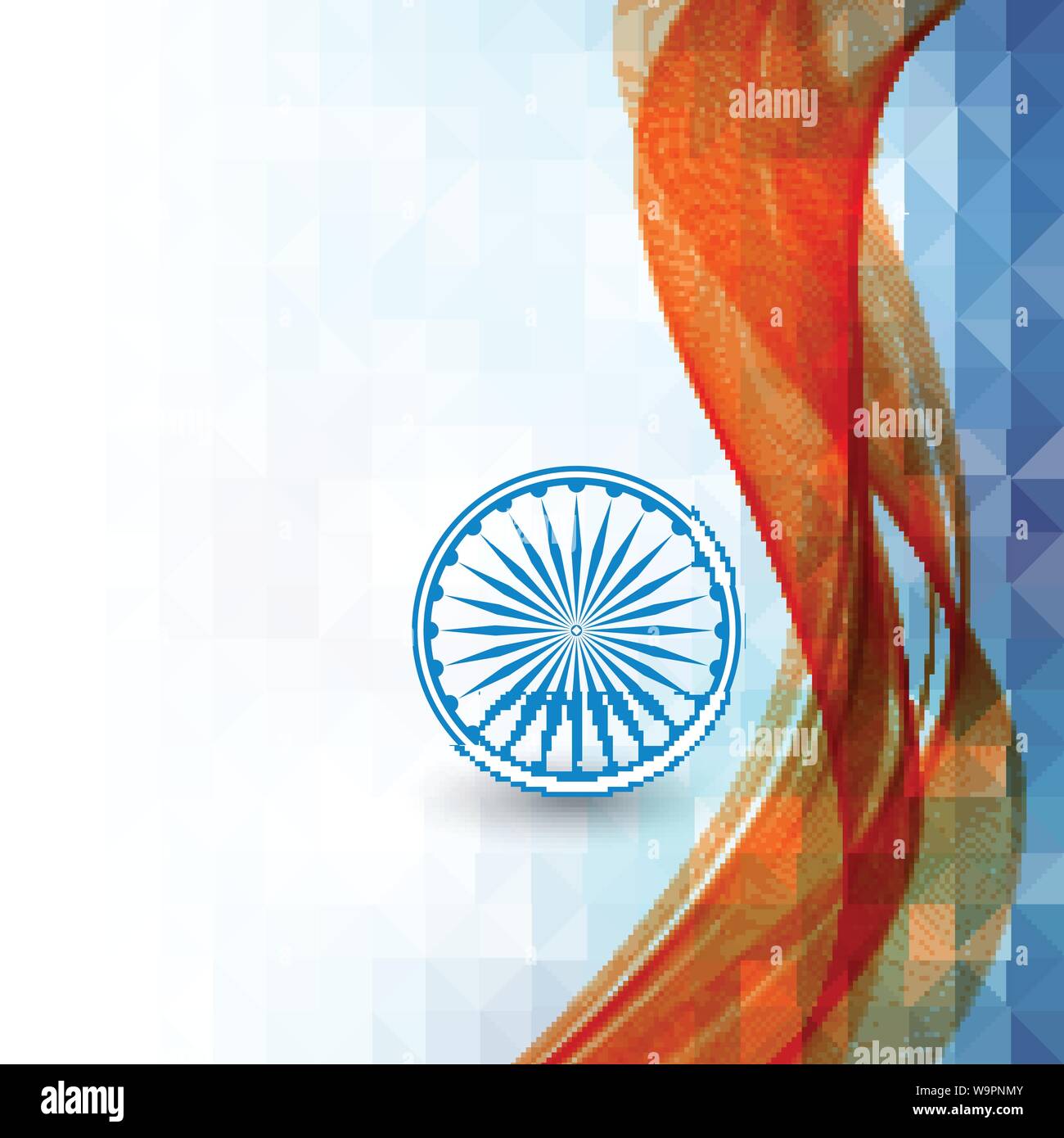 Zusammenfassung Hintergrund der indischen Unabhängigkeit Tag Stock Vektor