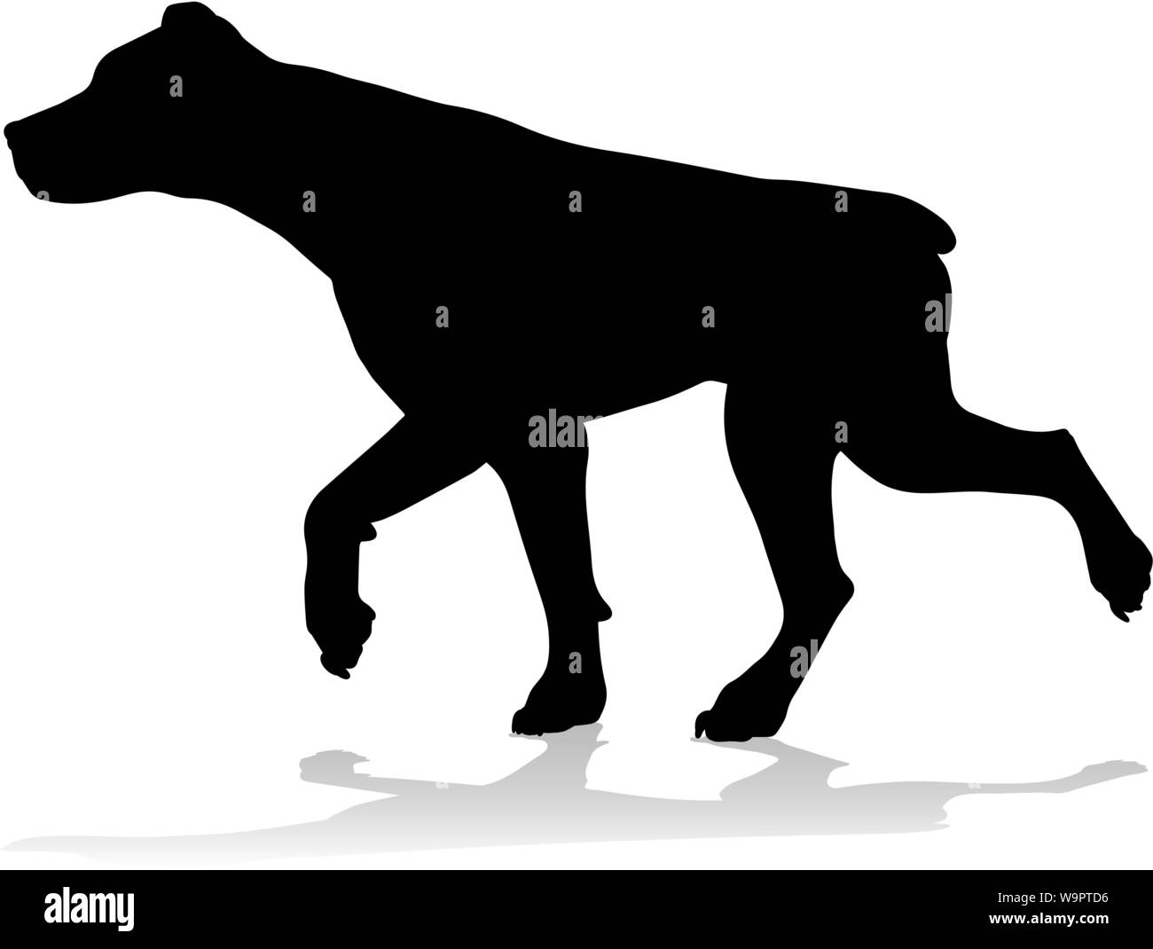 Hund Silhouette Haustier Stock Vektor