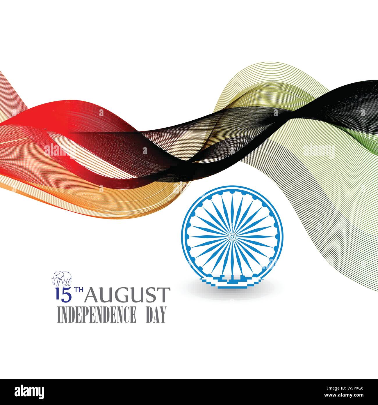 Kreative der indischen Unabhängigkeit Tag Konzept. Stock Vektor