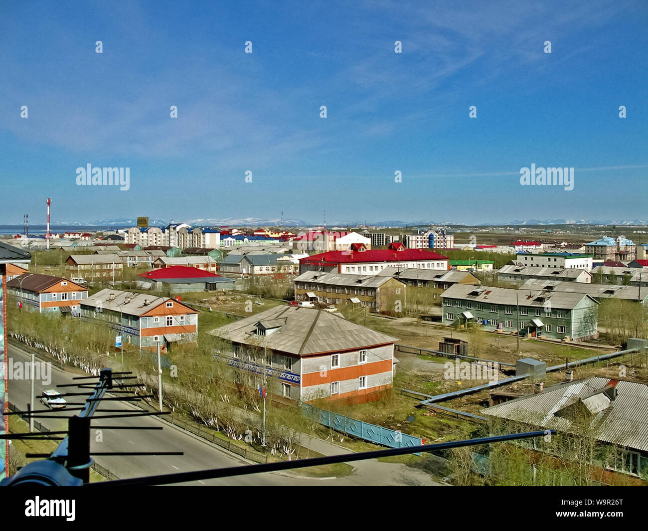 Die Stadt Salekhard im Sommer. Der polar Stadt in Russland Stockfoto