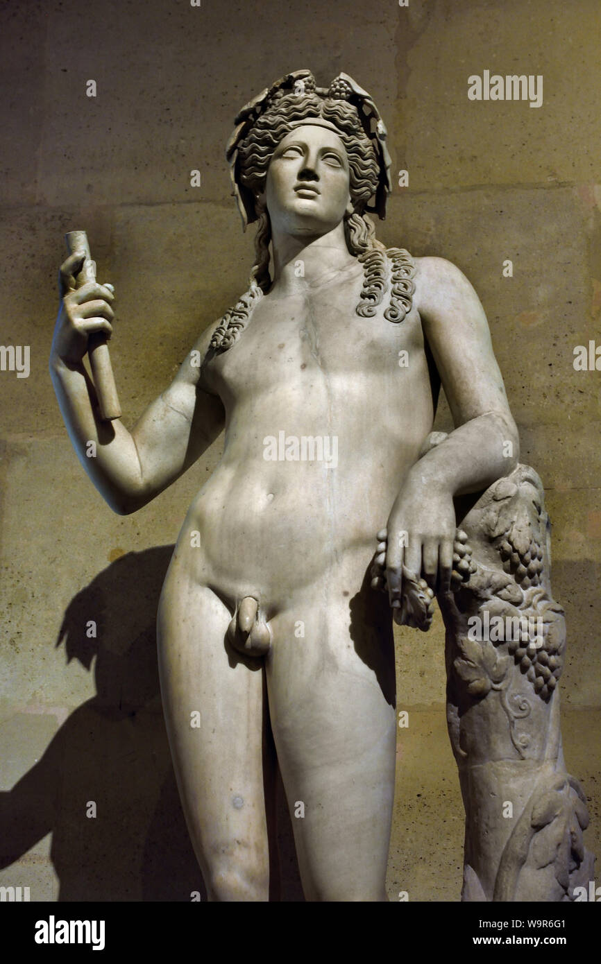 Bacchus 2. Italien Marmor Roman, Italien, Griechisch, (Bacchus Gott des Weins) Stockfoto