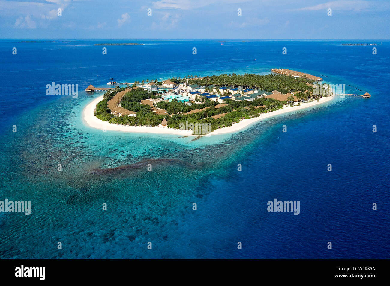Malediven Insel von Filaidhoo, Strand, Lagune, Raa Atoll, Malediven, Indischer Ozean, Asien, Filaidhoo Stockfoto