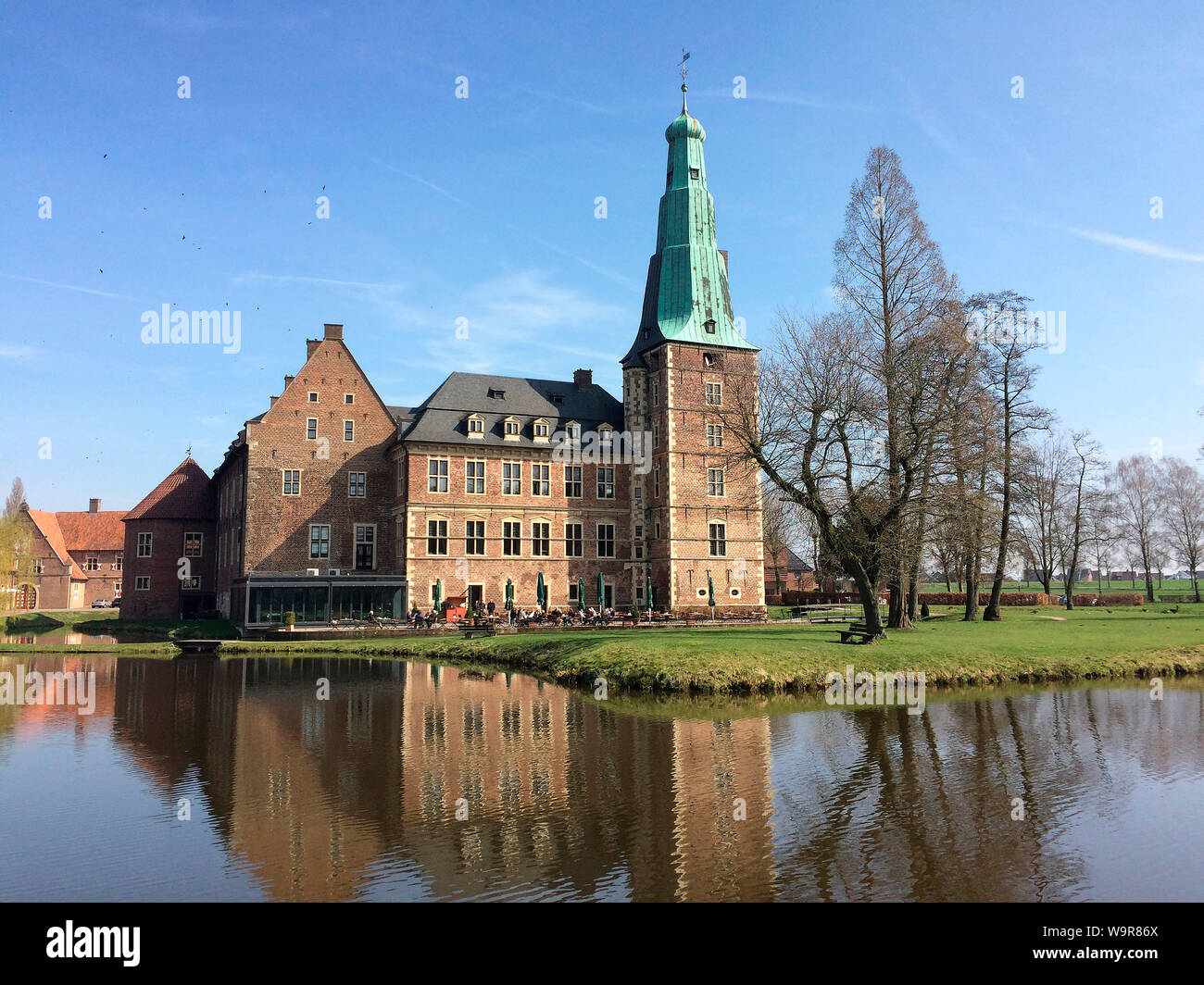 Schloss Raesfeld, Wasserburg, Raesfeld, Westfalen, Nordrhein-Westfalen, Deutschland, Europa Stockfoto