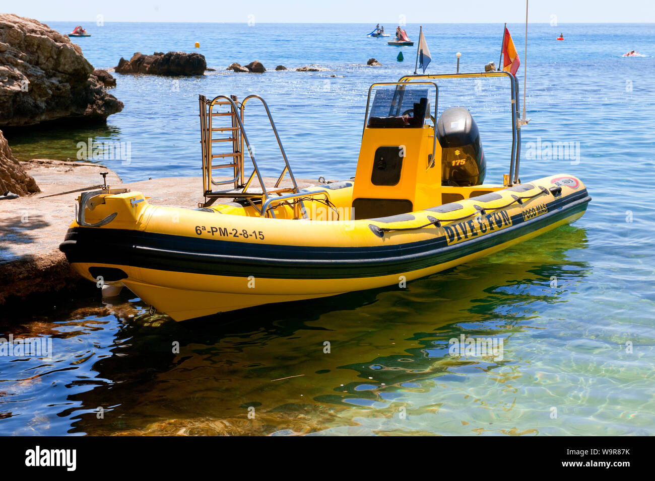 Starre - Schlauchboot, Mediterrane Stockfoto