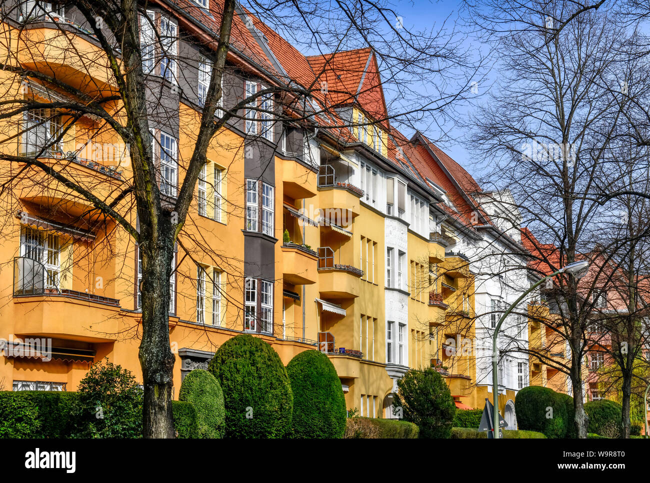 Wohnhaeuser, ruedesheimer Platz, Wilmersdorf, Berlin, Deutschland, Rüdesheimer Platz Stockfoto