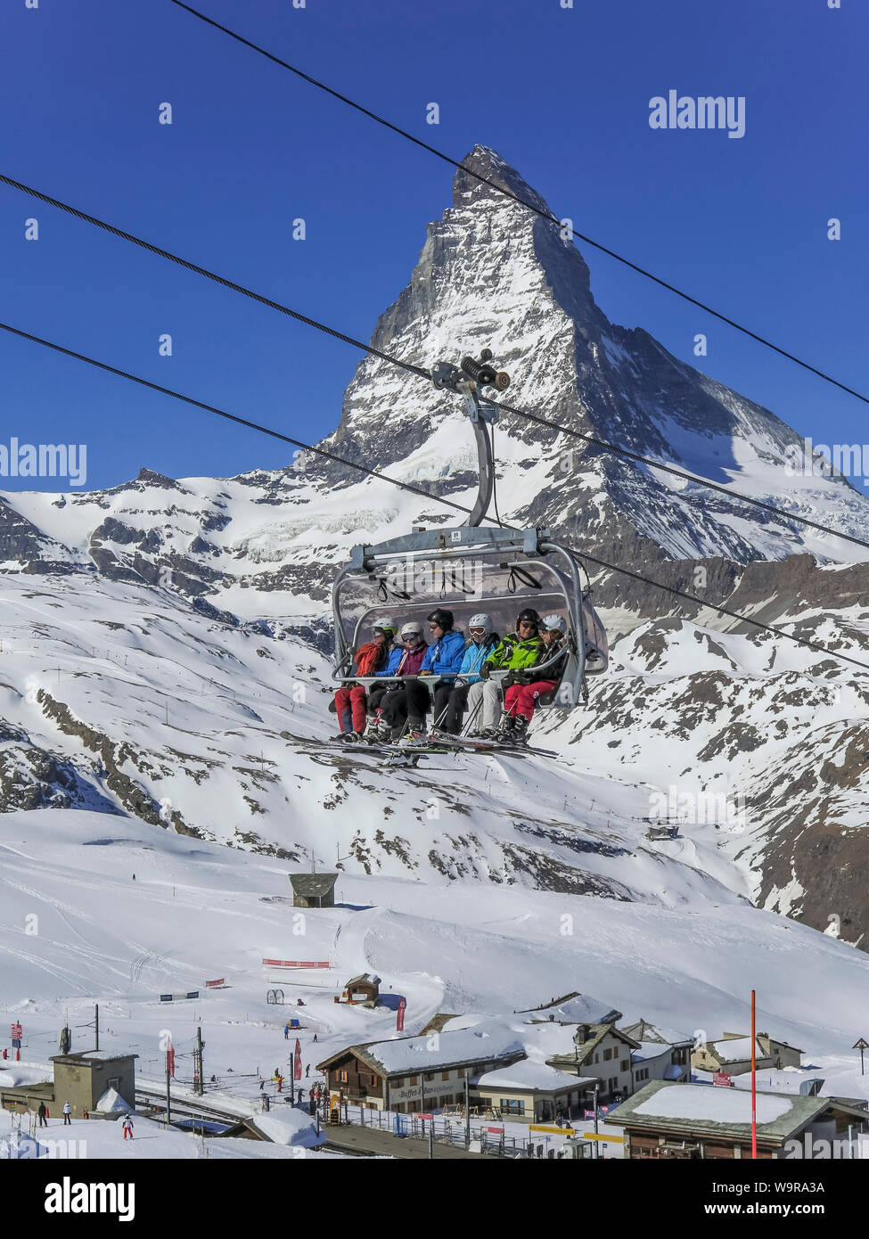 Matterhorn, Gifthittli-Seilbahn, Wallis, Schweiz Stockfoto