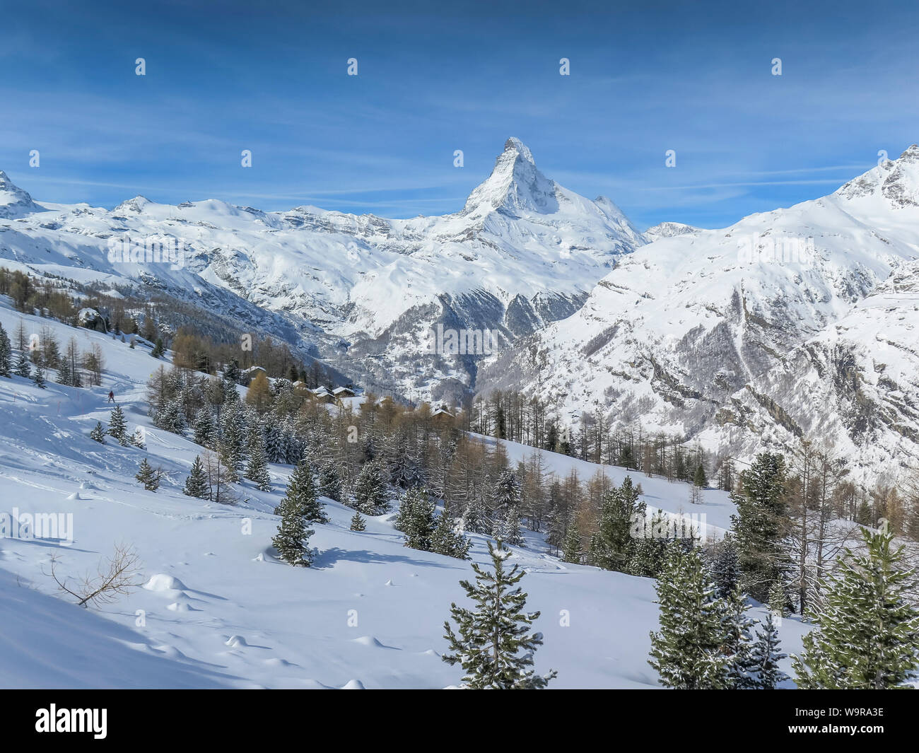 Matterhorn, Sunnegga Alm, Wallis, Schweiz Stockfoto