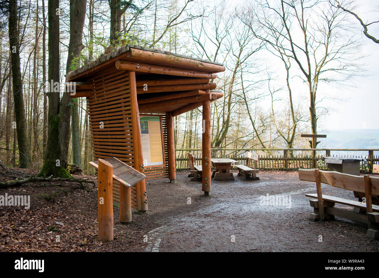 Aussichtspunkt Hirschley, Nationalpark Eifel, Nordrhein-Westfalen, Deutschland, Europa Stockfoto