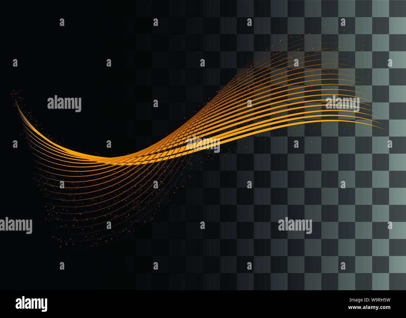 Abstrakte Element der Gestaltung goldene Farbe Wirkung Vector Illustration auf transparenten Hintergrund. Stock Vektor