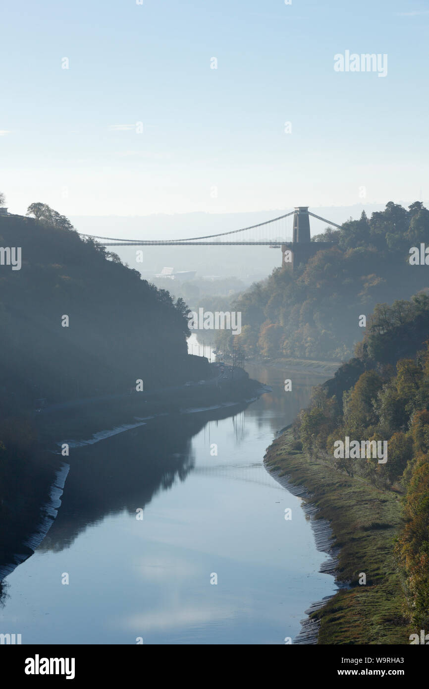 Avon Gorge und Clifton Suspension Bridge. Bristol. UK. Stockfoto