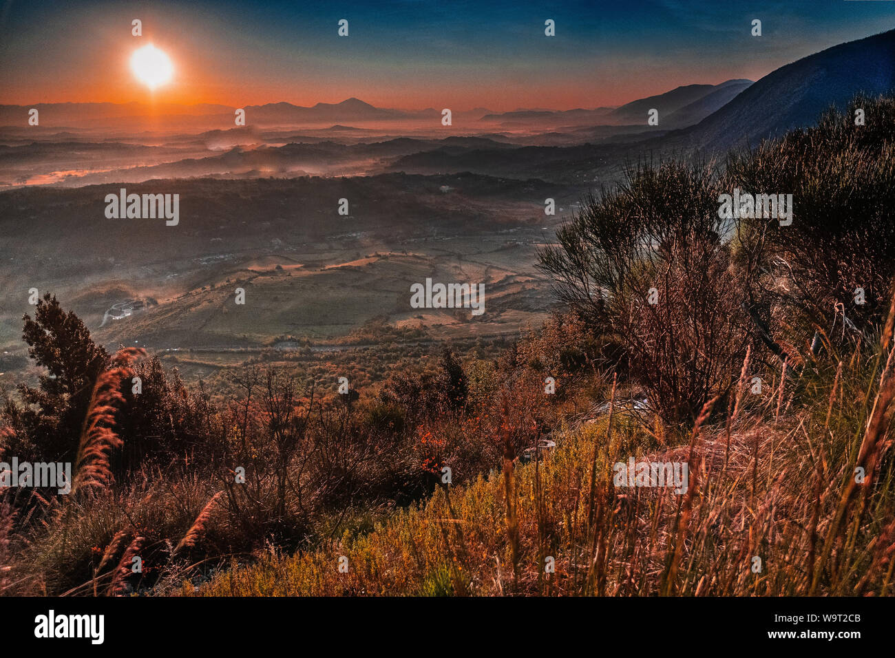 Das Land der aufgehenden Sonne 2 - ein Bild zu Ehren von Tolkien Stockfoto
