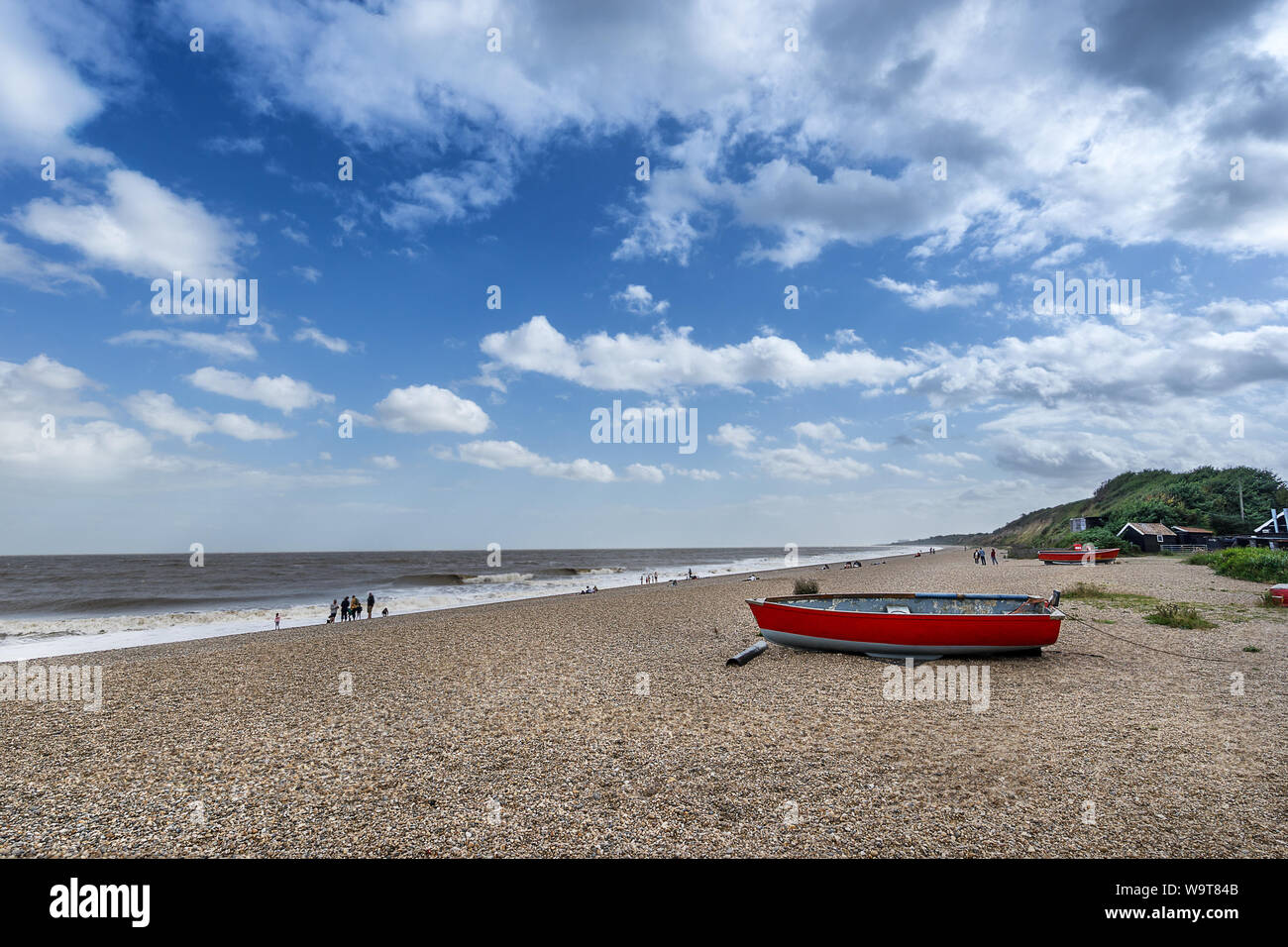 Dunwich Strand in Suffolk. Stockfoto