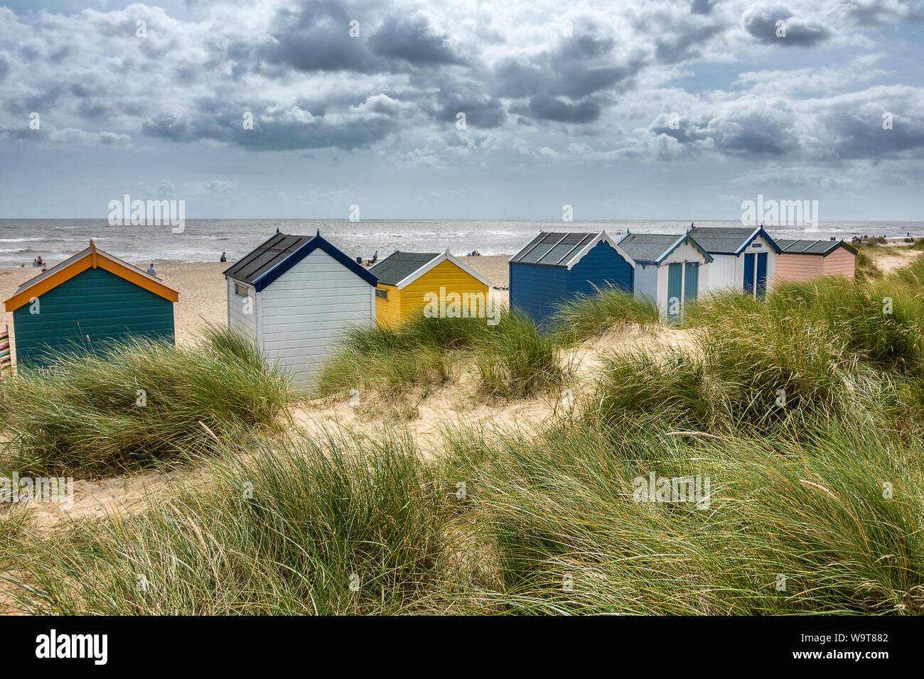 Strandhütten in Southwold East Anglia England Stockfoto