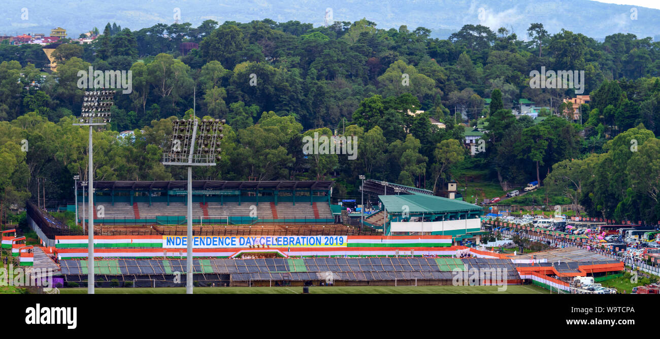 Der Unabhängigkeit Indiens Tag in Shillong, Meghalaya, Indien gefeiert, am 15. August 2019. Stockfoto