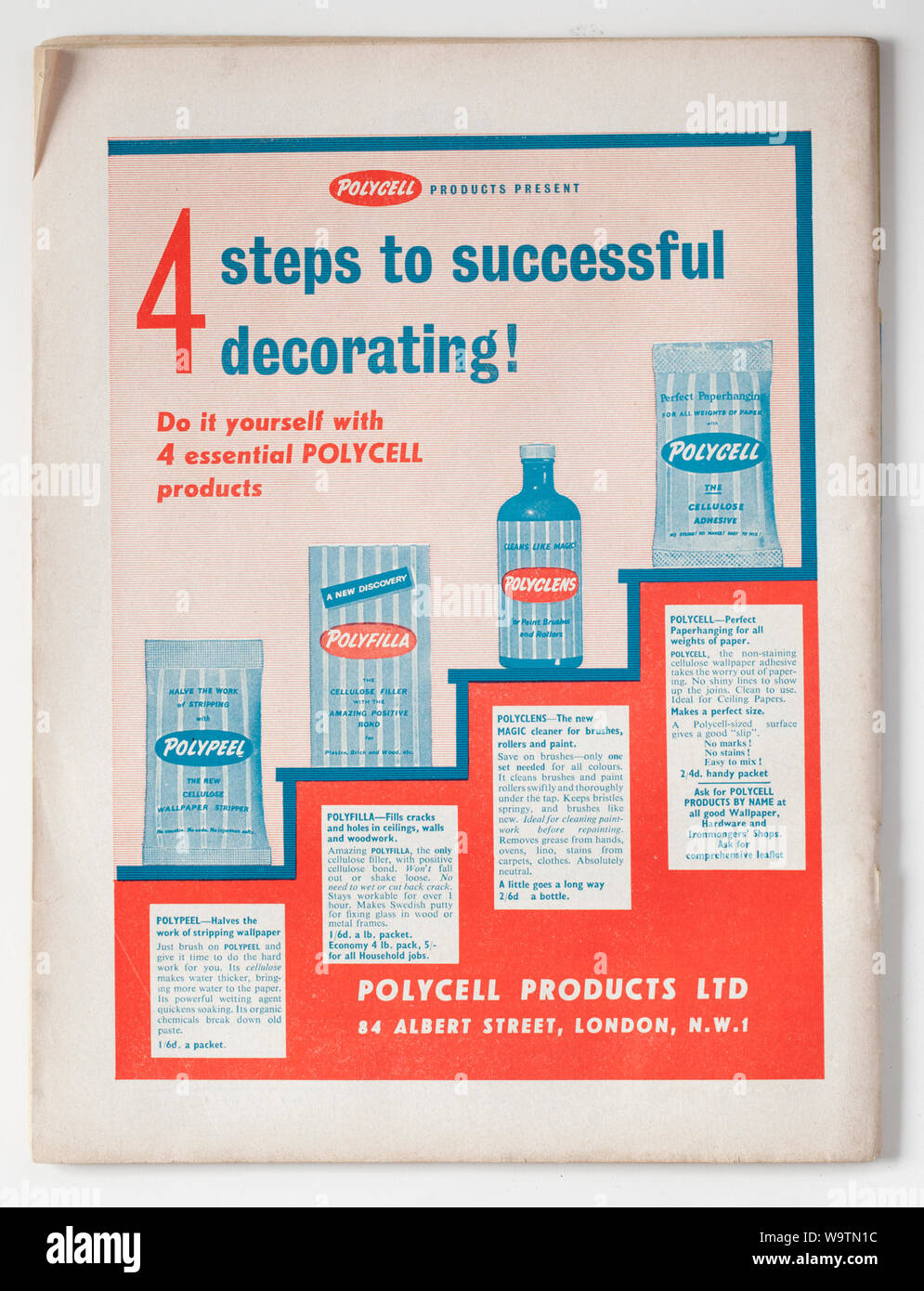 1950s Anzeige auf der Rückseite des Do-it-yourself-Magazin Stockfoto