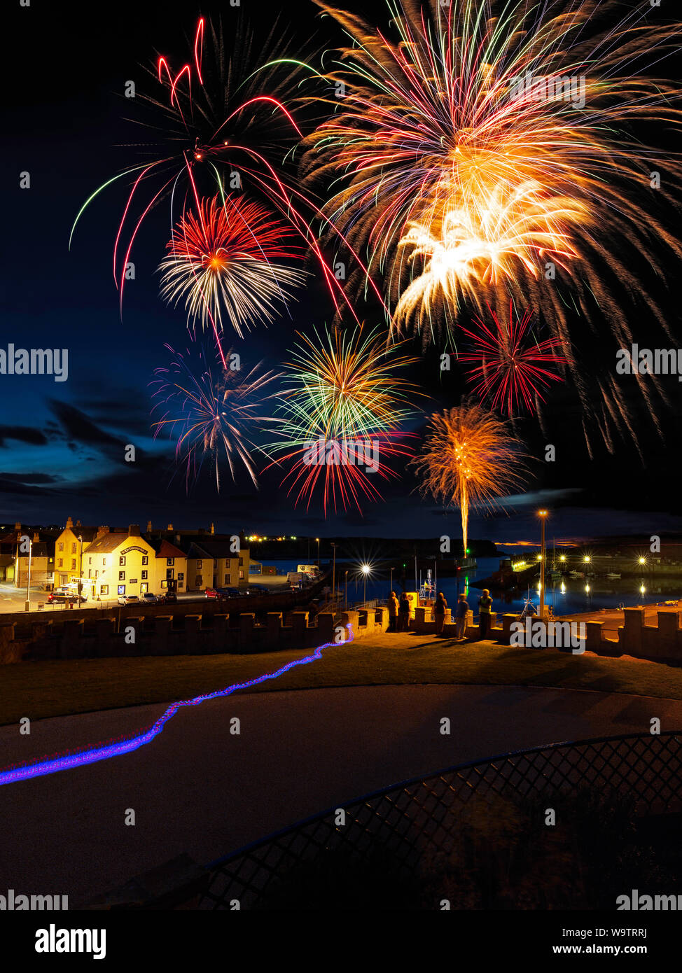 Die eyemouth Hering Königin Feuerwerk Stockfoto