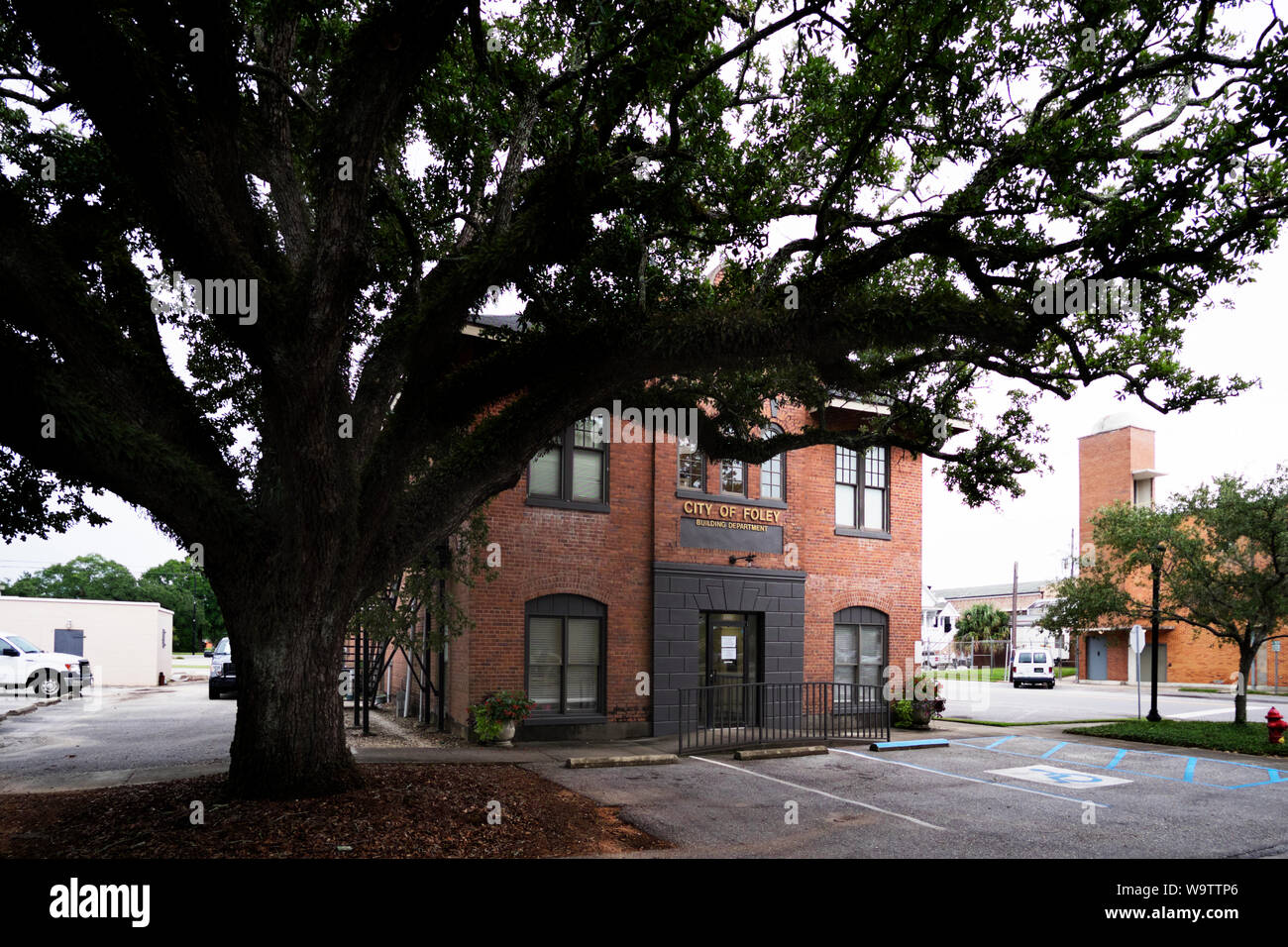 Stadt von Foley Gebäude Abteilung in der Innenstadt von Foley, Alabama, USA. Stockfoto