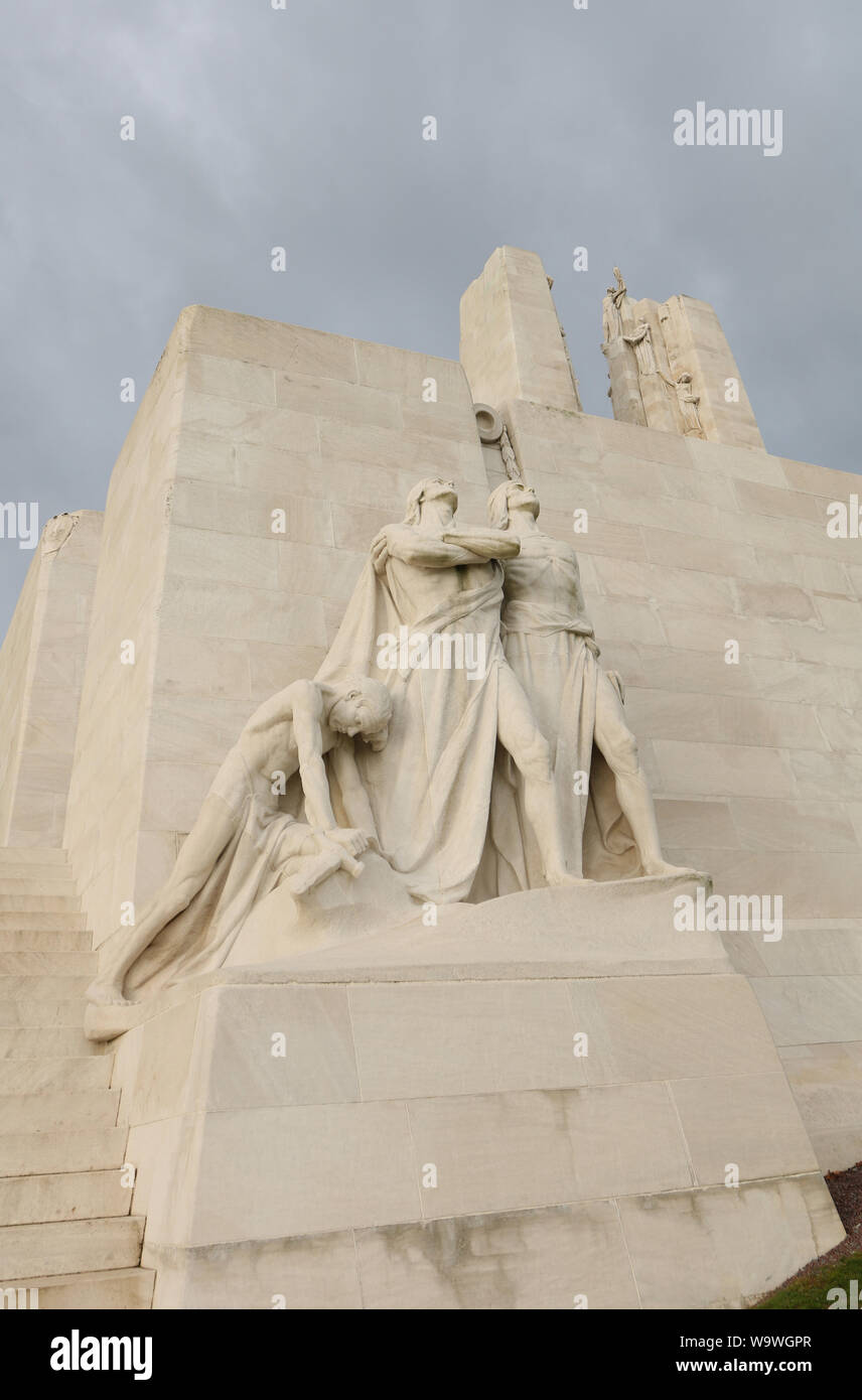Arras, Belgien, 10/10/2017. Memorial, Vimy Ridge erlangte im Jahr 1917. Weltkrieg hat man eine Reihe von Schlachten an der Westfront, Gon haben gesehen, Stockfoto