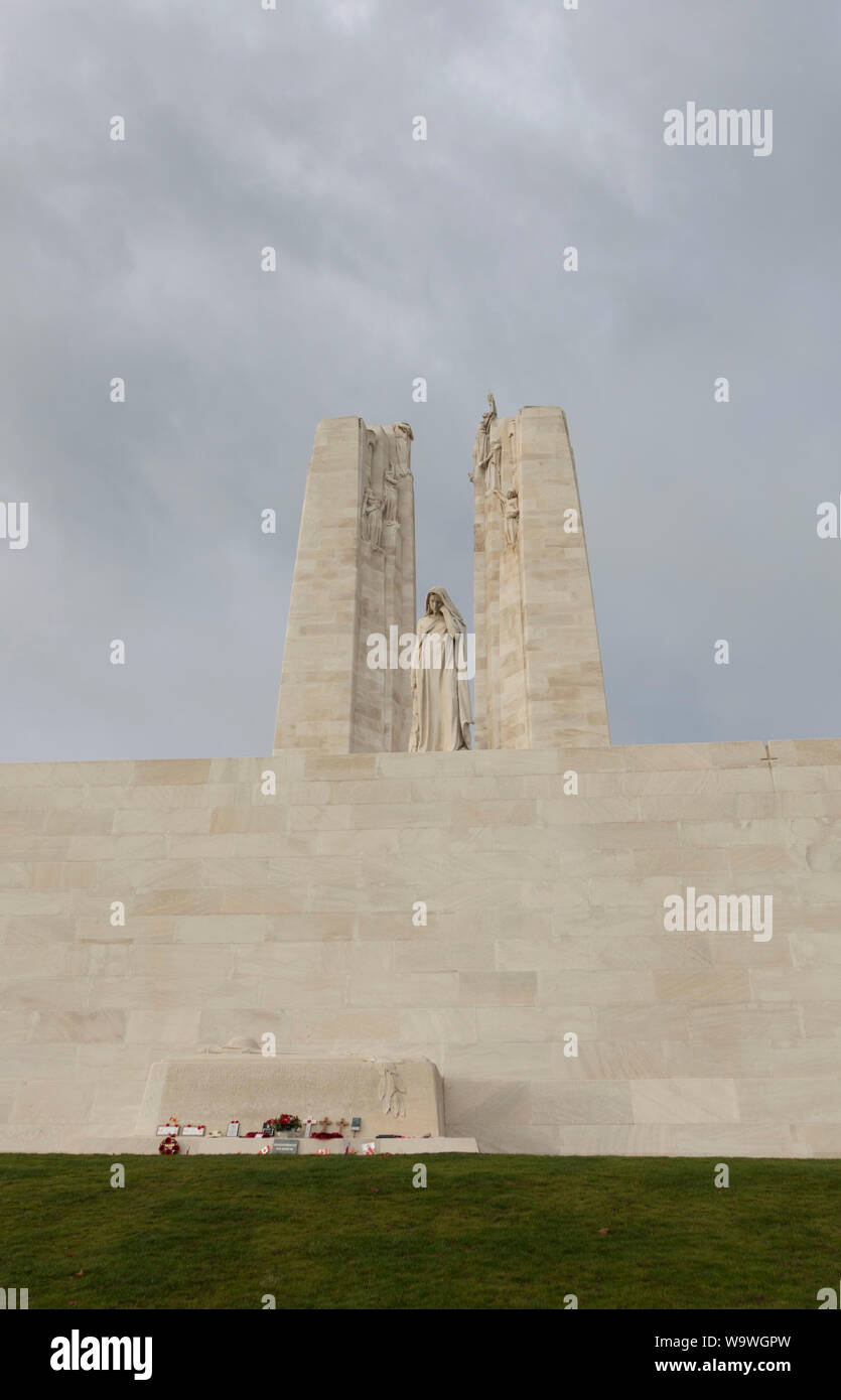 Arras, Belgien, 10/10/2017. Memorial, Vimy Ridge erlangte im Jahr 1917. Weltkrieg hat man eine Reihe von Schlachten an der Westfront, Gon haben gesehen, Stockfoto