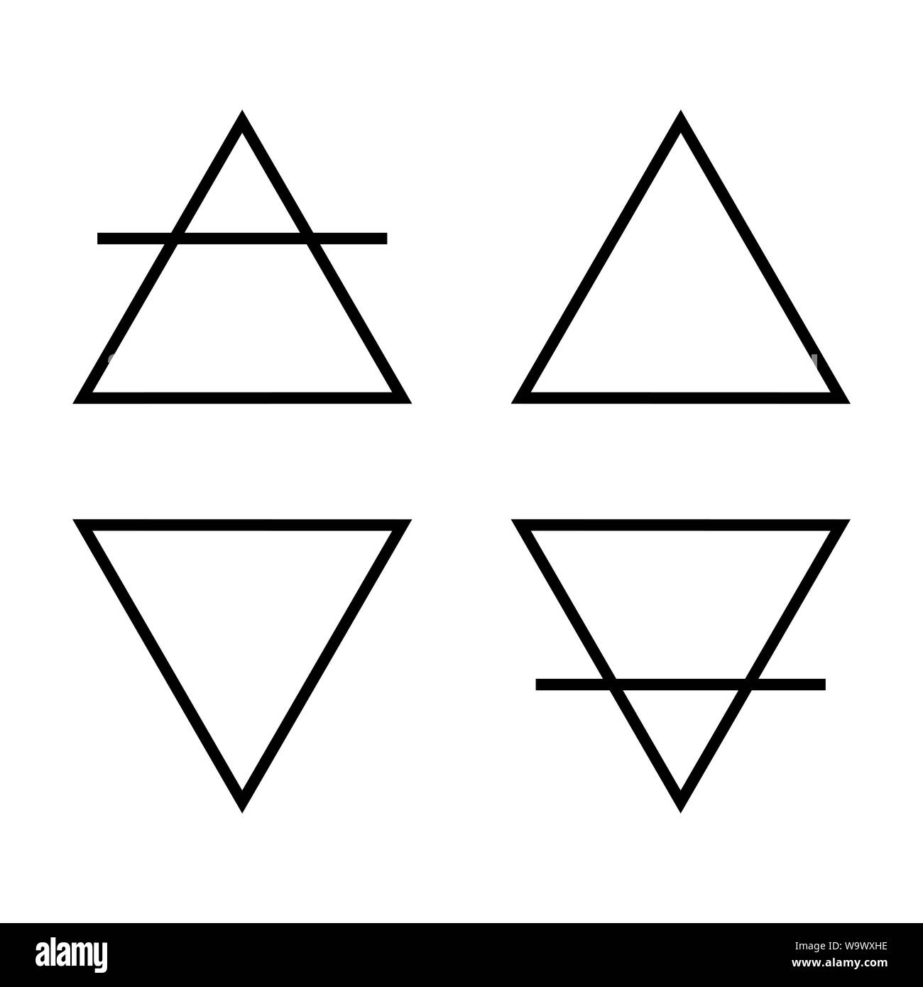 Vier Elemente der Alchemie 3 Stockfoto