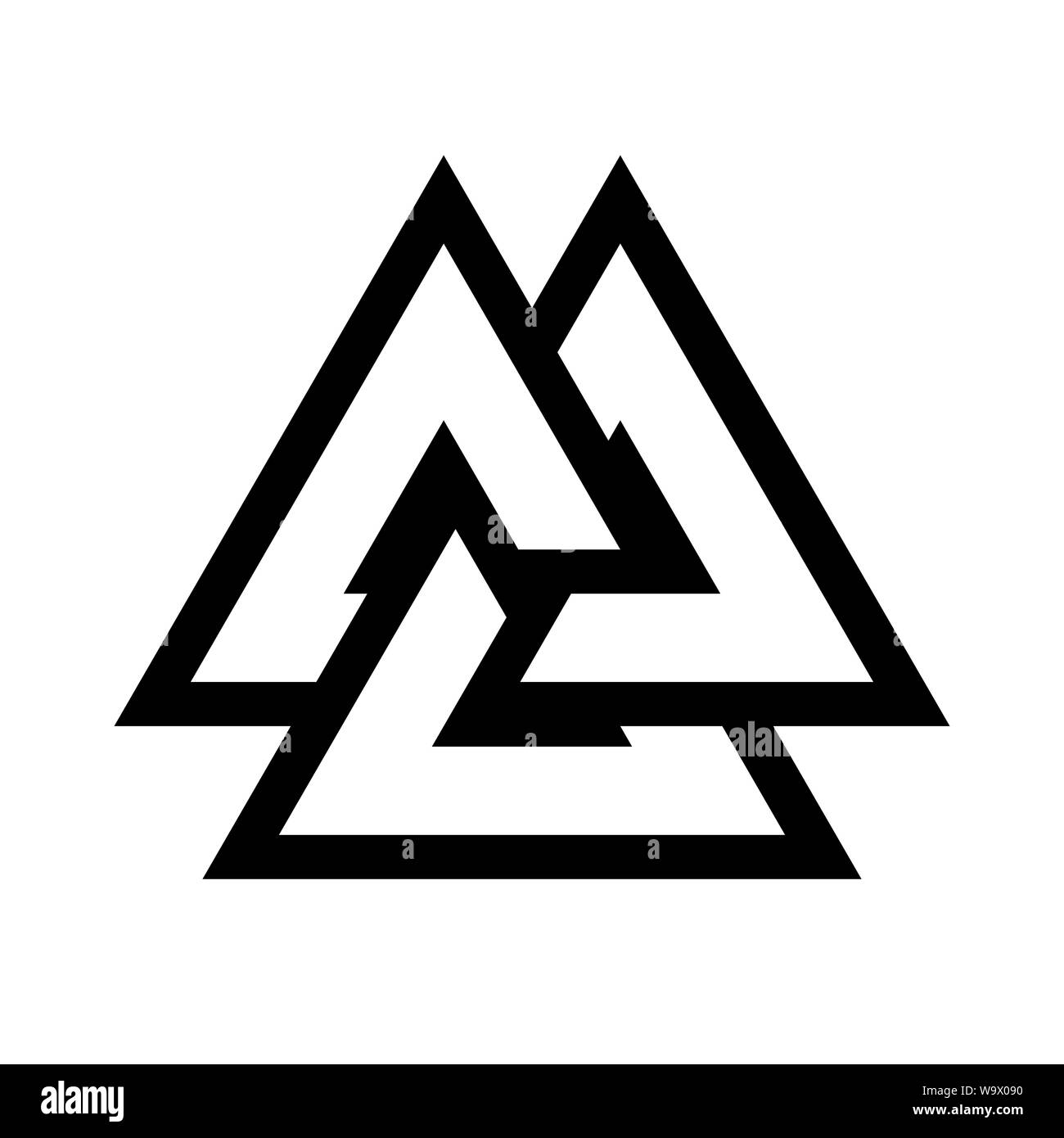 Valknut 1 (weiß) Stockfoto