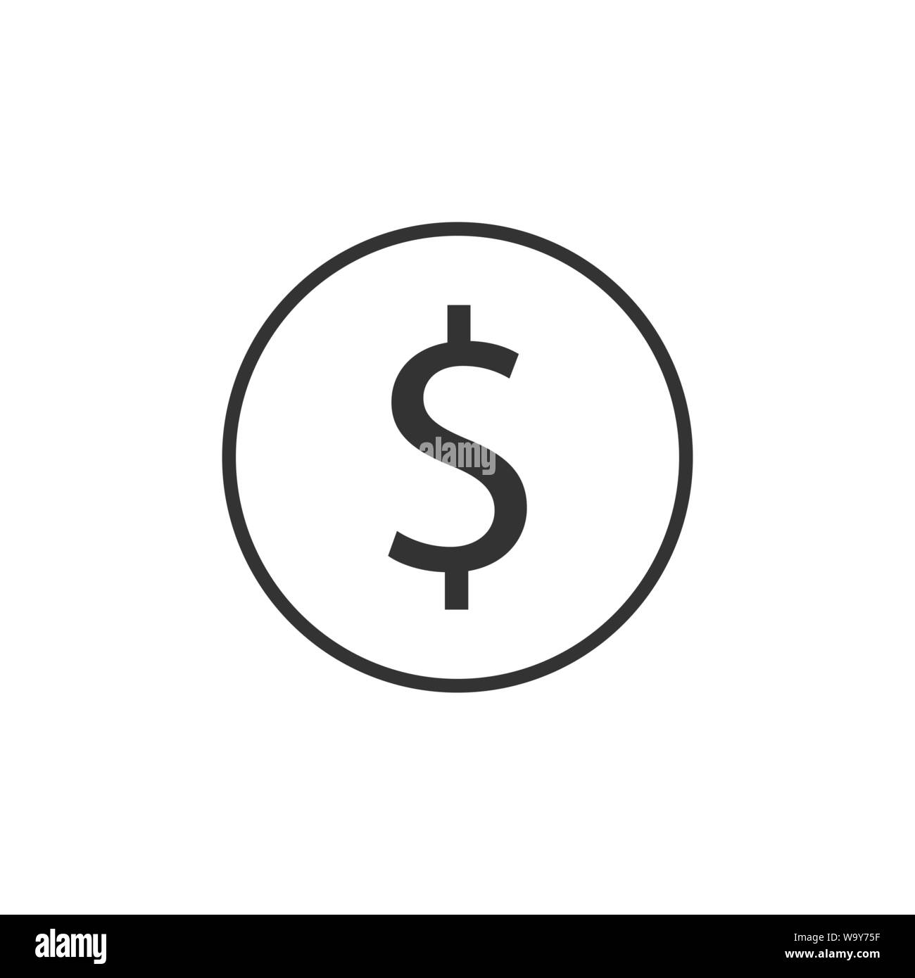 Dollar, Geld symbol Vektor-illustration flach Stock Vektor