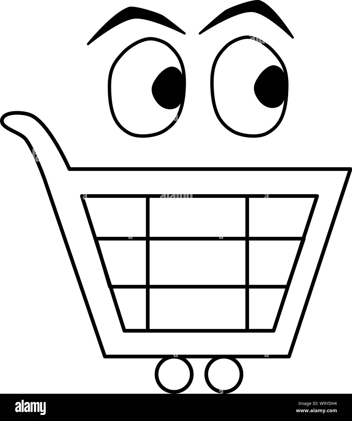 Warenkorb Symbol. Käufer in speichern. Element logo Illustration. Stock Vektor