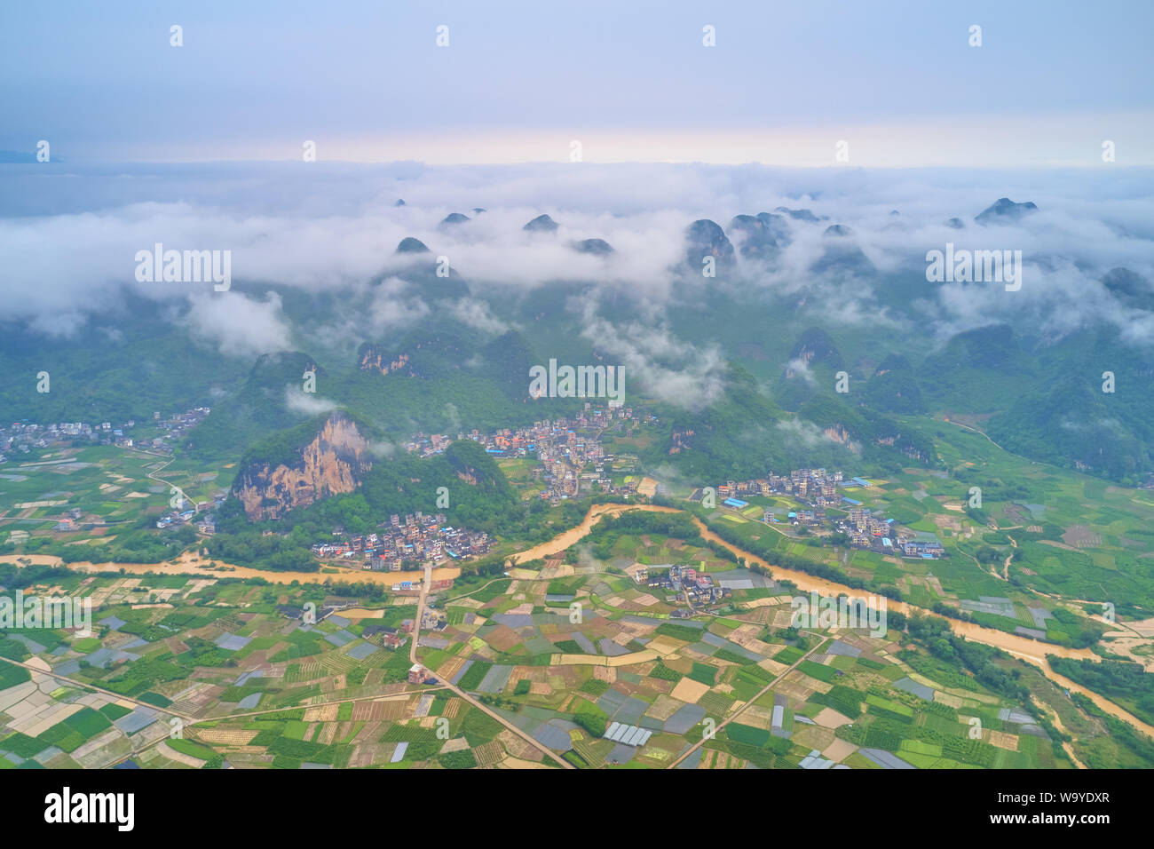 Ländliche frühling landschaft Stockfoto