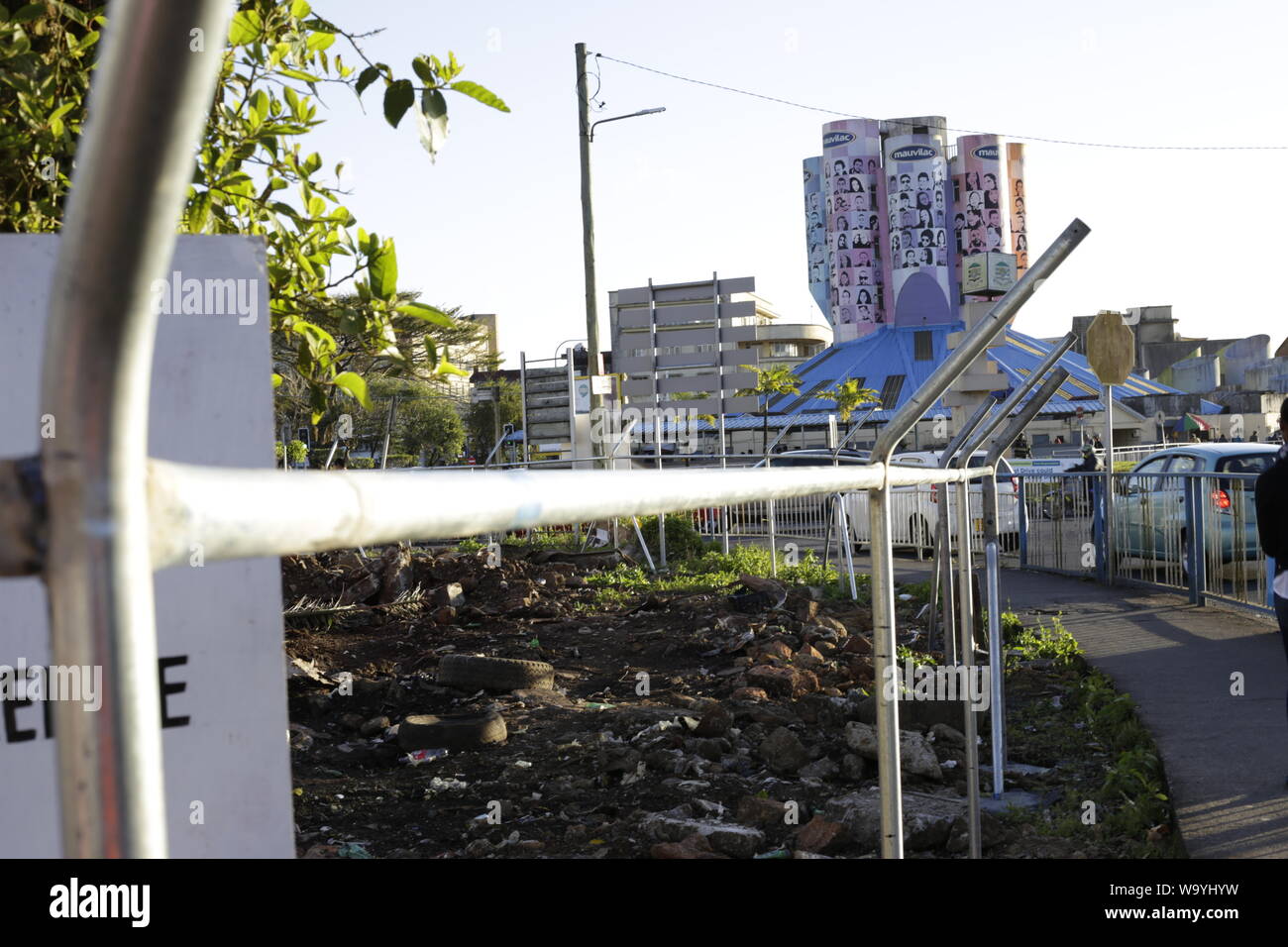 Curepipe – Sivananda Avenue ist geschlossen (außer für Bewohner) Stockfoto