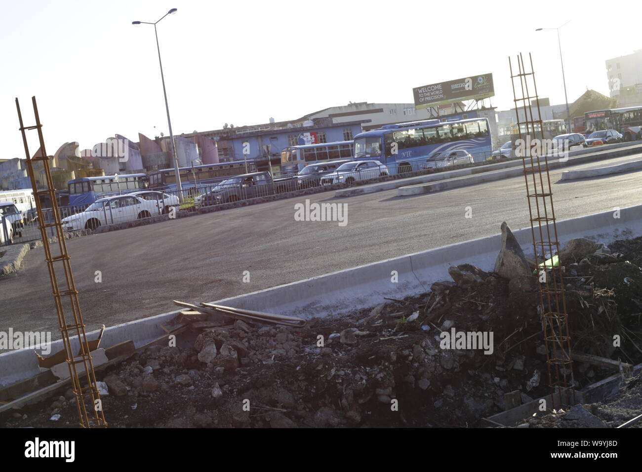 Curepipe – Sivananda Avenue ist geschlossen (außer für Bewohner) Stockfoto