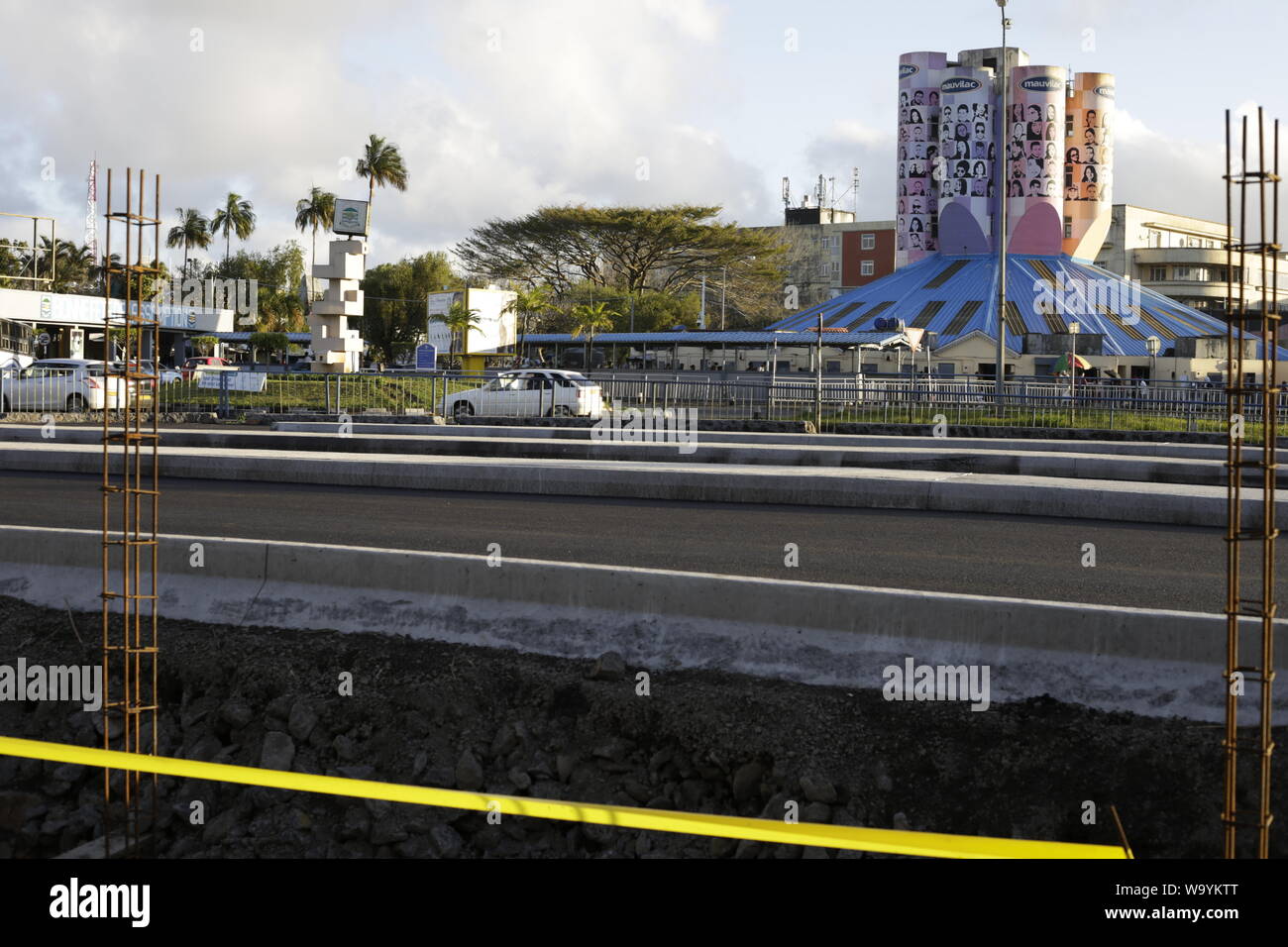 Curepipe – Sivananda Avenue ist geschlossen (außer für Bewohner) Stockfoto