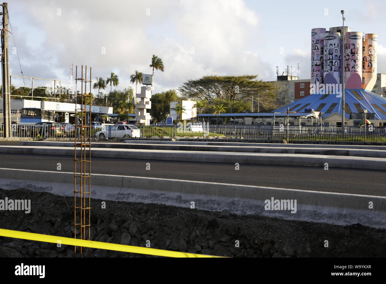 Curepipe – Sivananda Avenue ist geschlossen (außer für Bewohner) Stockfoto