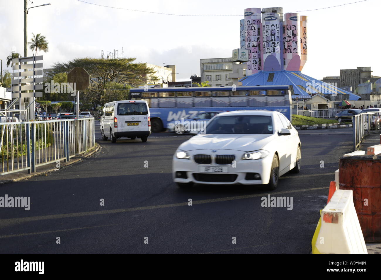 Curepipe – Sivananda Avenue ist geschlossen (außer für Bewohner) Stockfoto