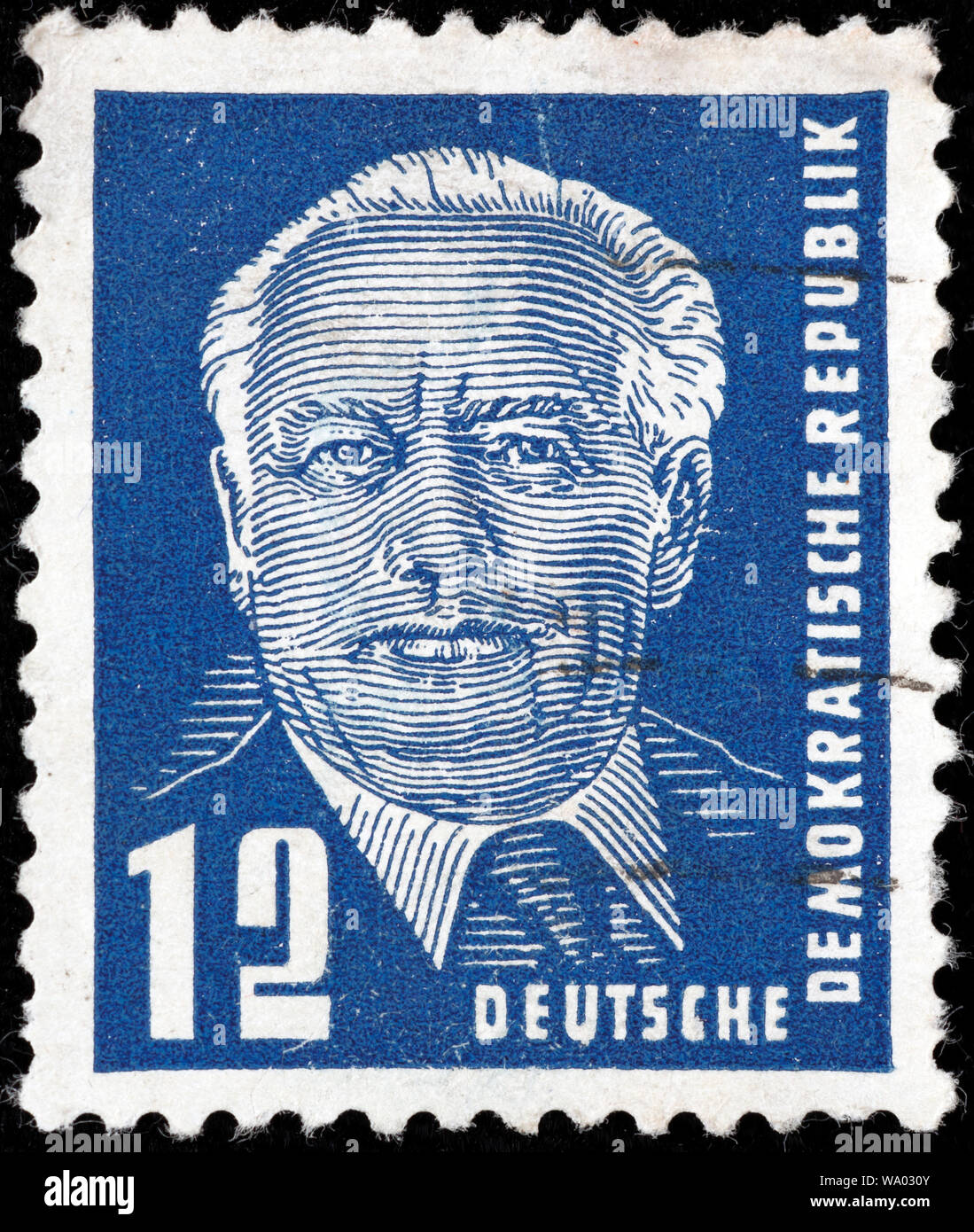 Wilhelm Pieck, Präsident der DDR, die Deutsche Demokratische Republik (1949-1960), Briefmarke, Deutschland, 1952 Stockfoto