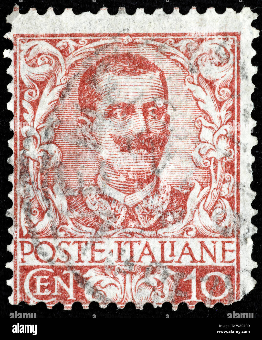 König Victor Emmanuel III. (1900-1946), Briefmarke, Italien, 1901 Stockfoto
