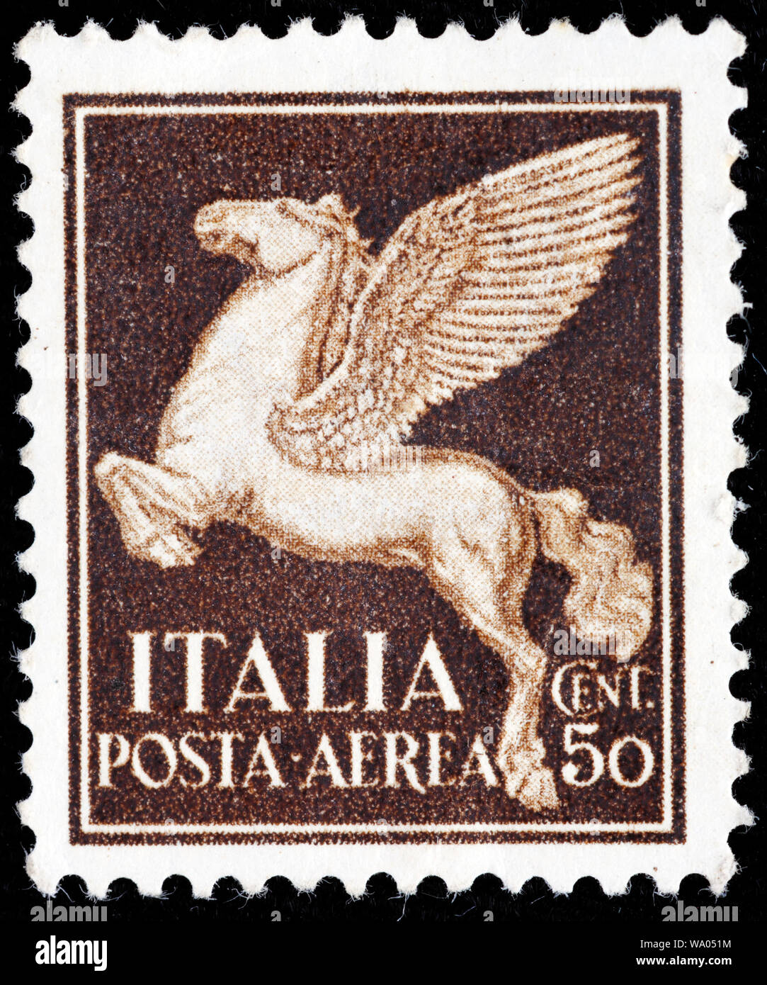 Pegasus, Briefmarke, Italien, 1930 Stockfoto