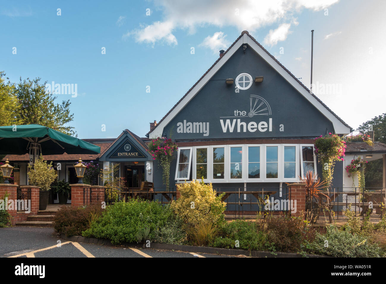 Das Rad, ein Pub in Shifnal, Shropshire, Großbritannien Stockfoto