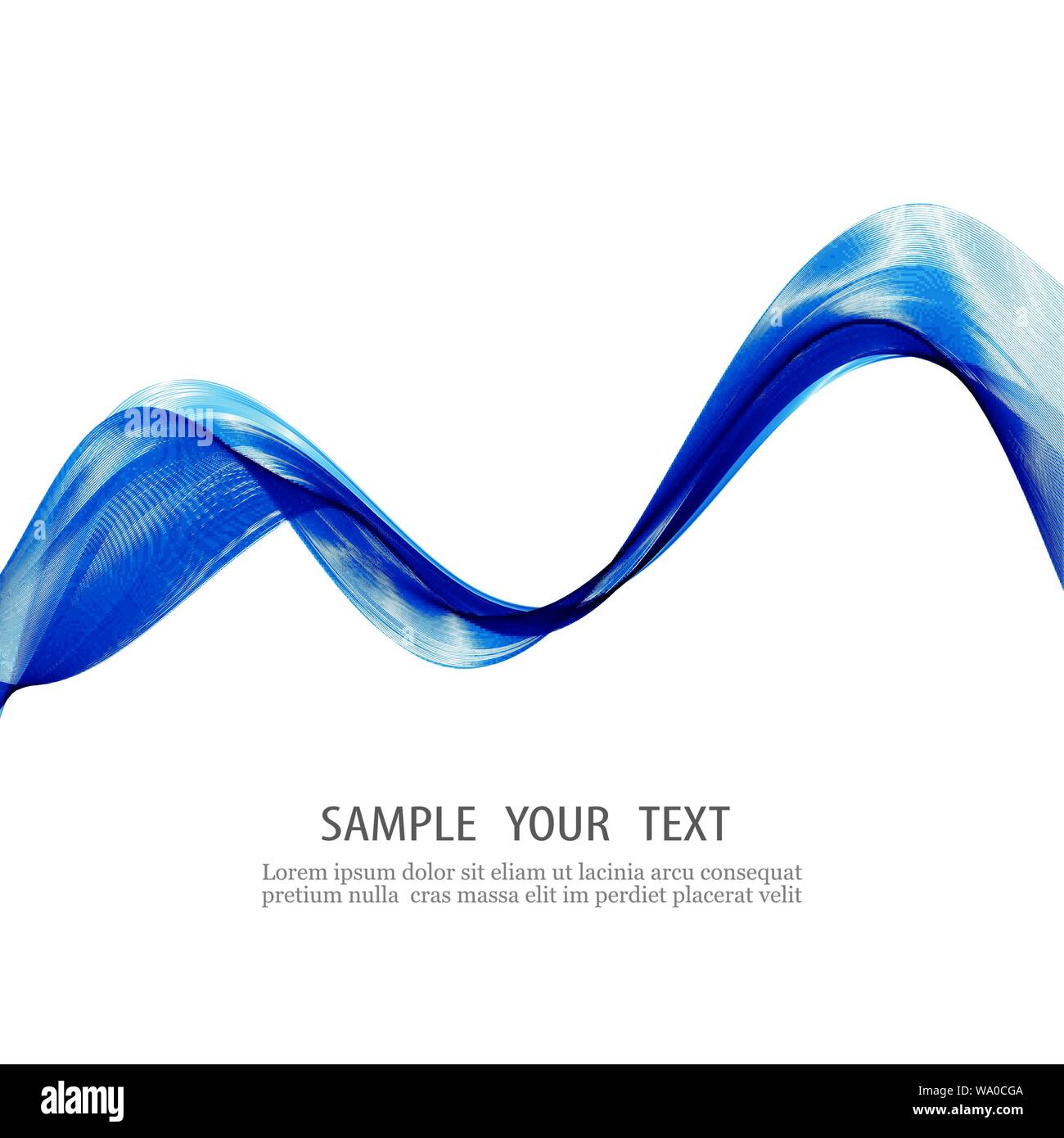 Zusammenfassung Hintergrund. Blau fließende Linien Vektor illustration Stock Vektor