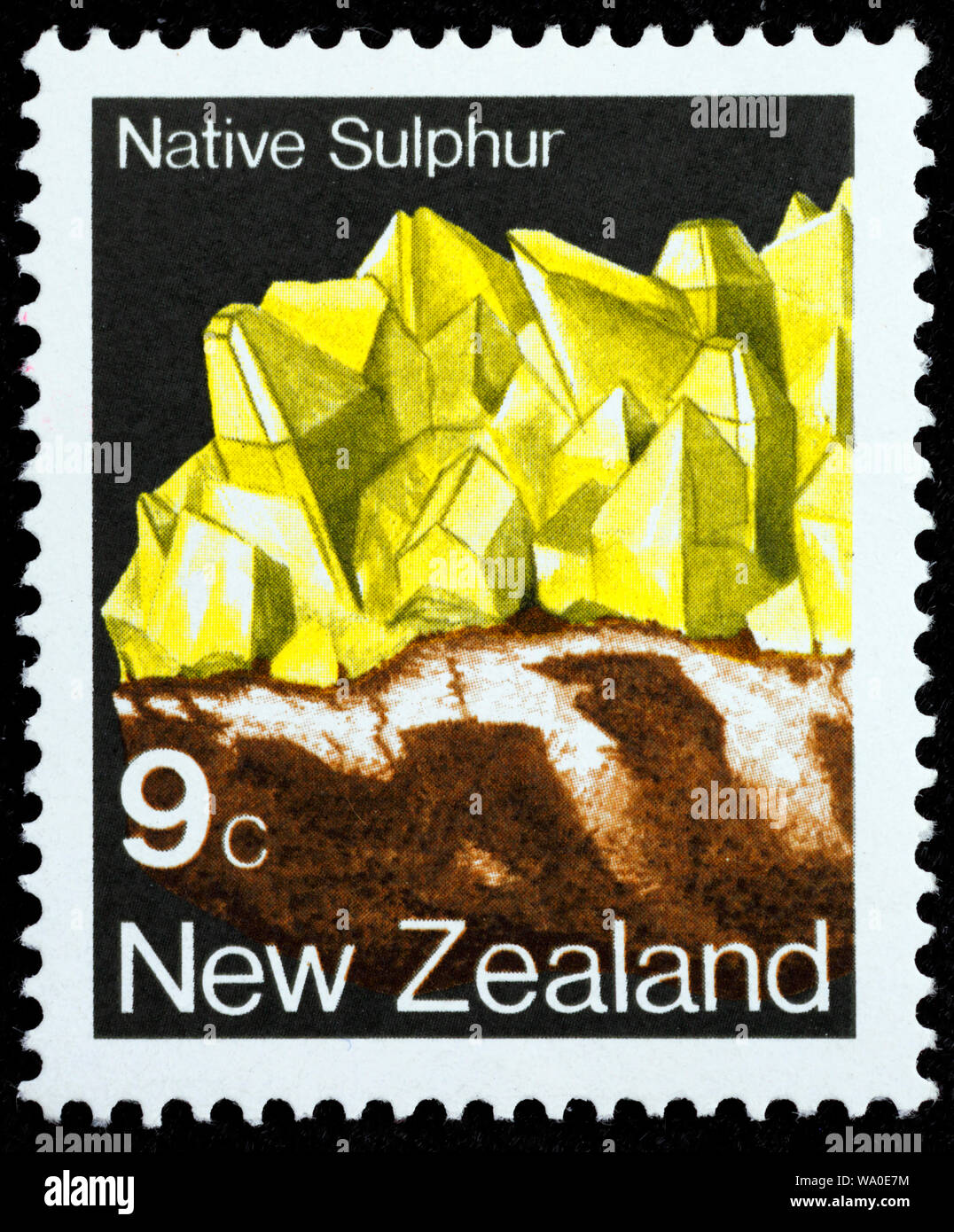 Mineral, Briefmarke, Neuseeland, 1982 Stockfoto