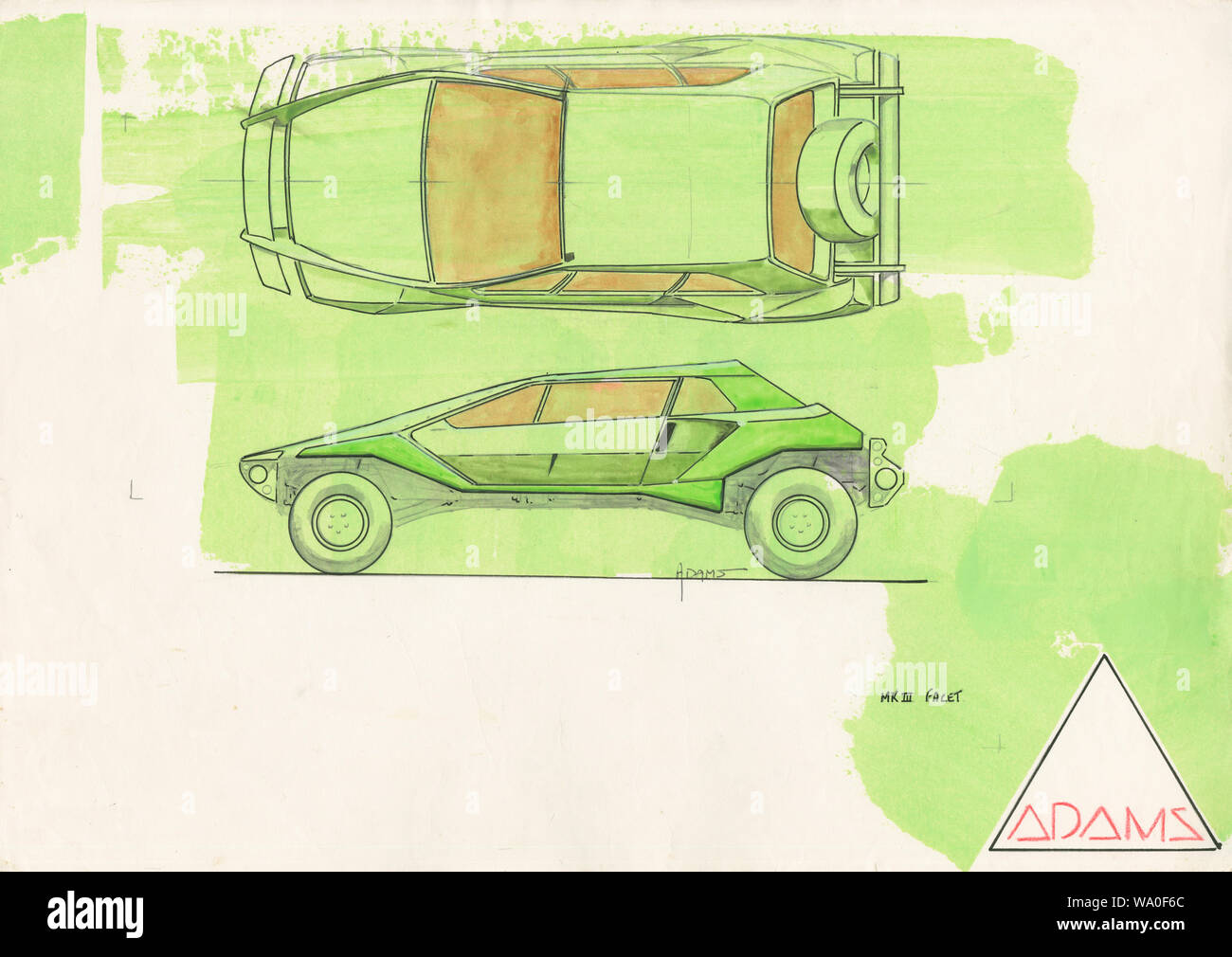 Dennis Adams MK III Facette Fantasy Auto Design Stockfoto