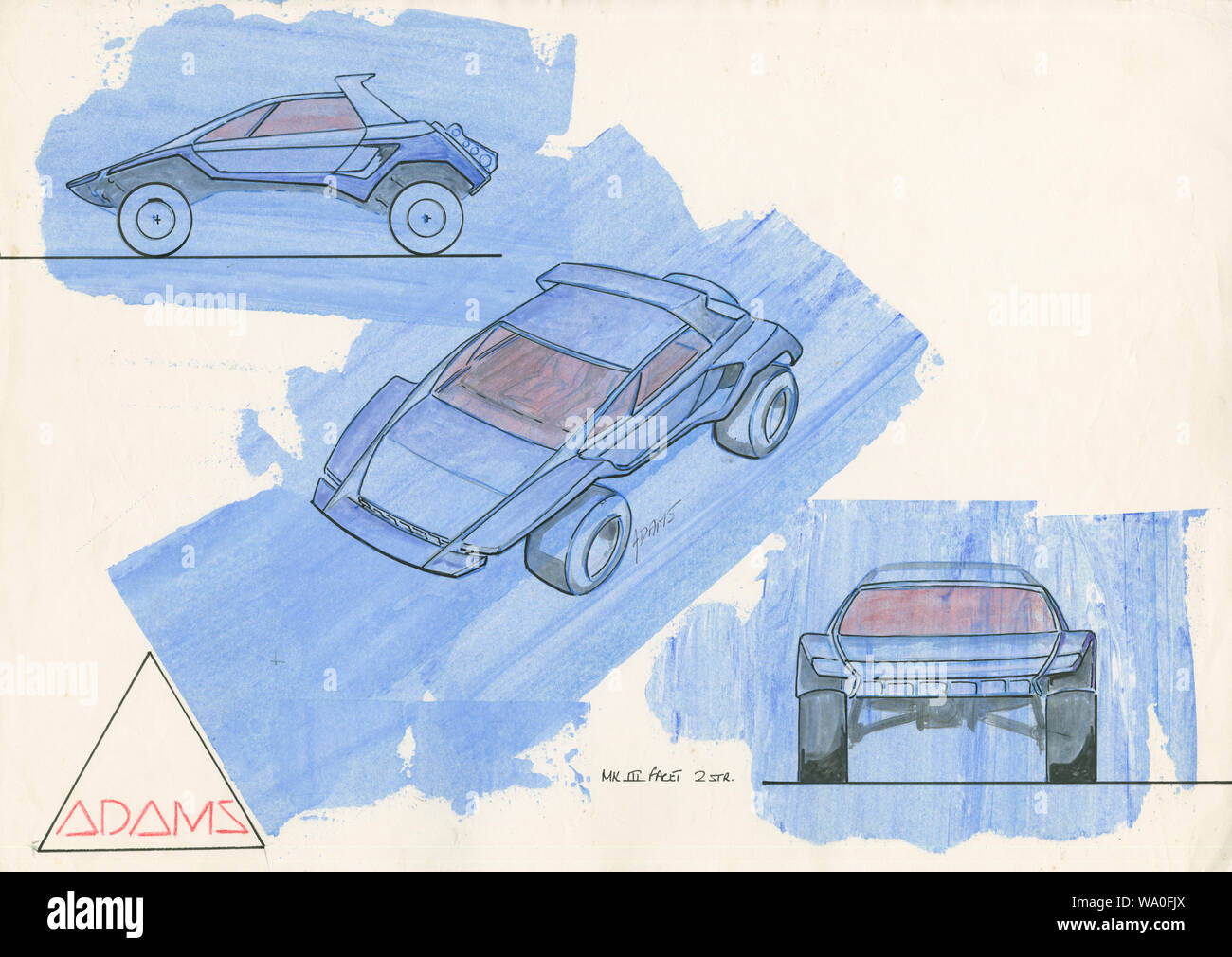 Dennis Adams MK III Facette Fantasy Auto Design Stockfoto