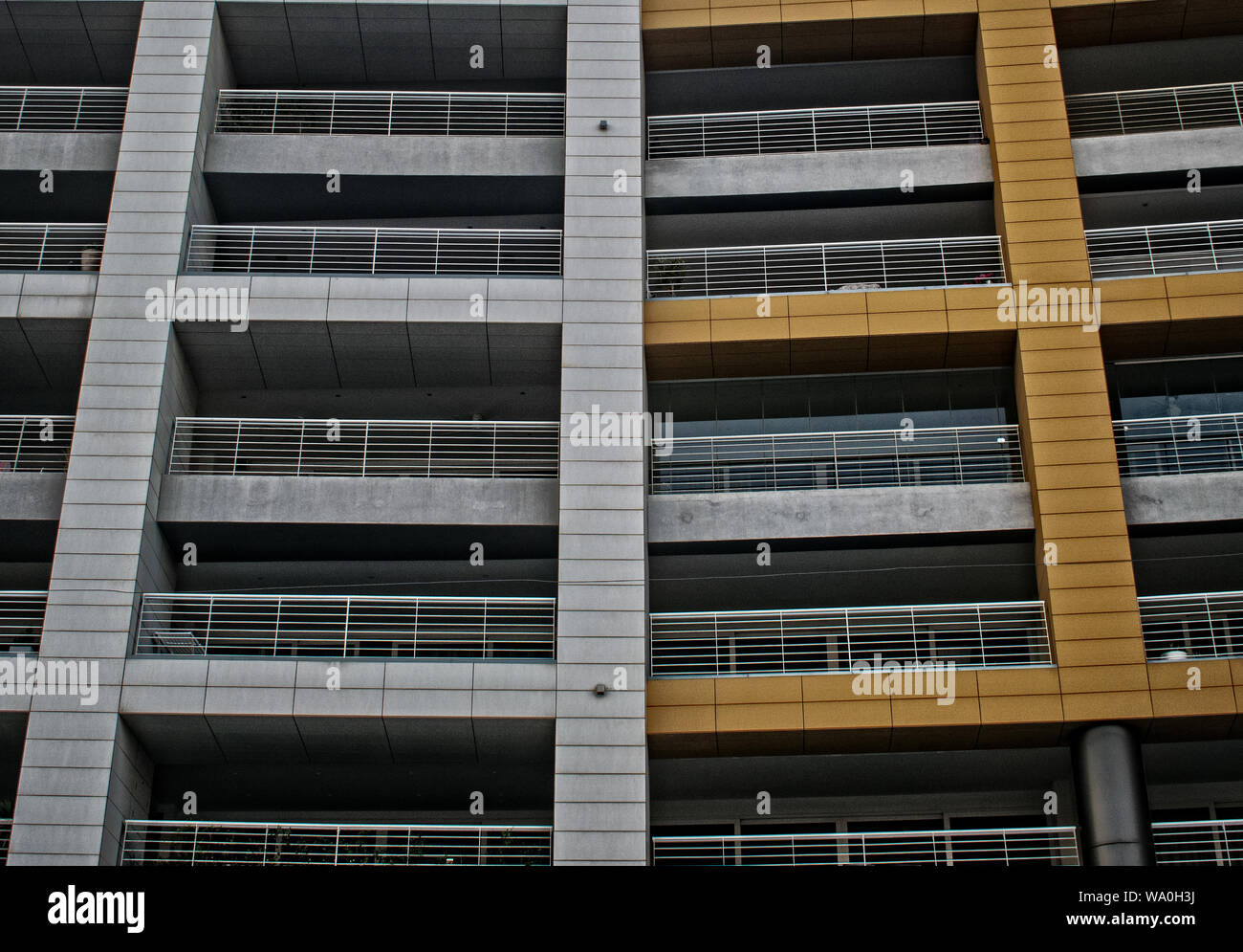Balkone von modernen Gebäuden Stockfoto