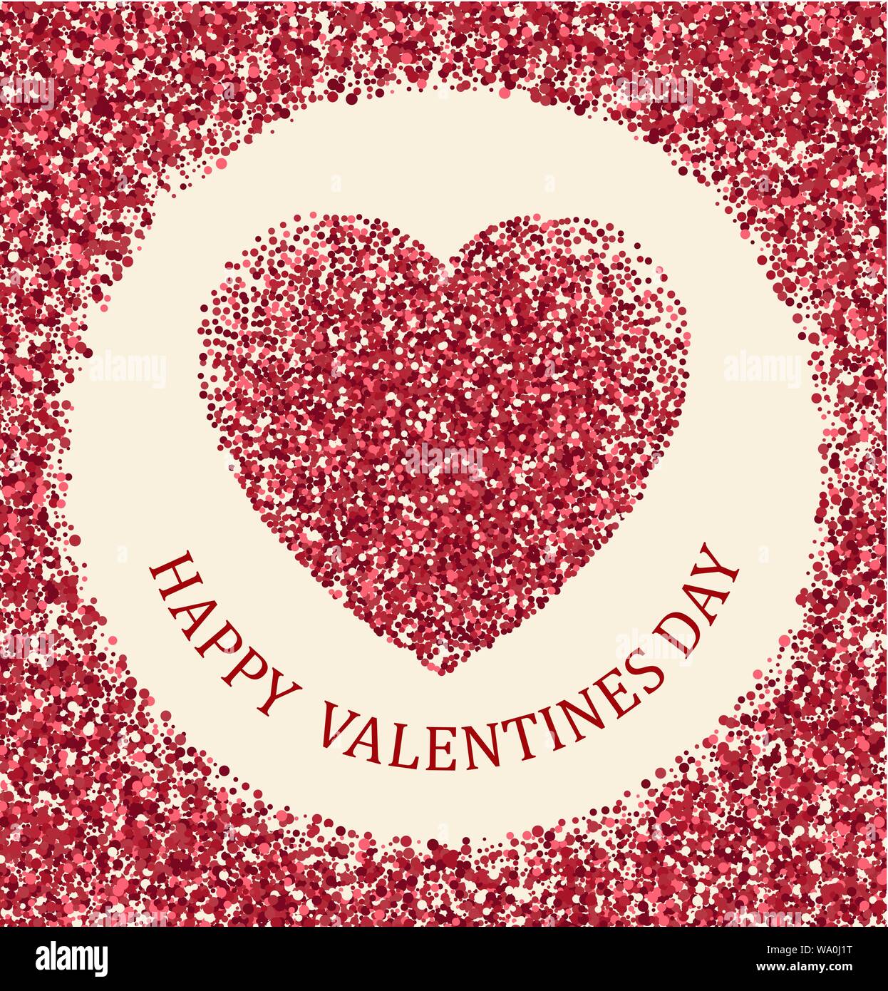 Grußkarte mit Herzen. Stock Vektor