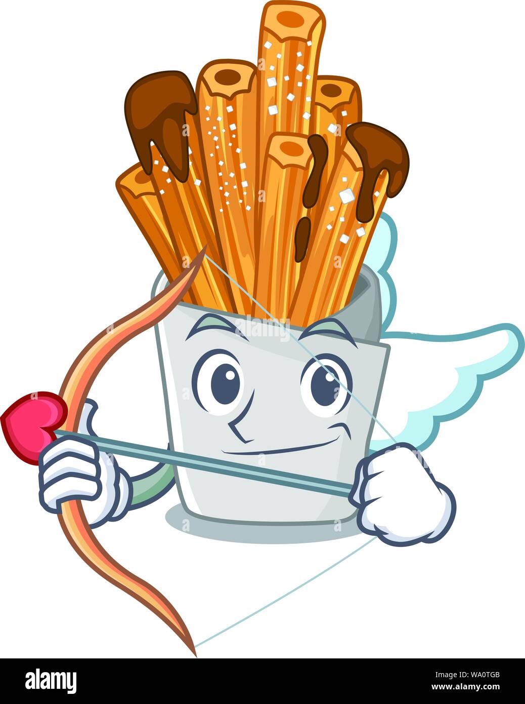 Amor Churros mit in der Karikatur Form Stock Vektor